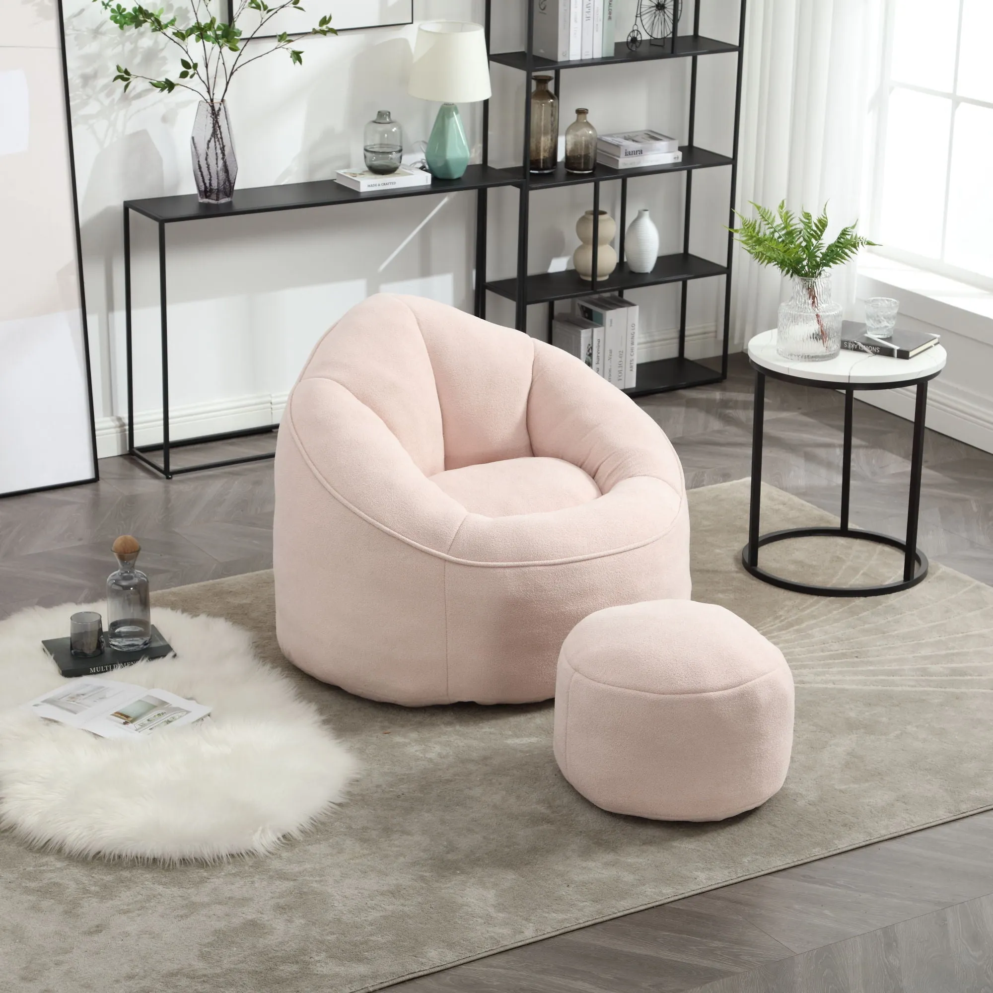 Compressed Padded Foam Bean Foam Footrest Bean Bag Chair Adult Pressure Sofa With Bag Express worldwide Buy-one-get-one-free Bean Chair With High Material Padding Bag Bedding