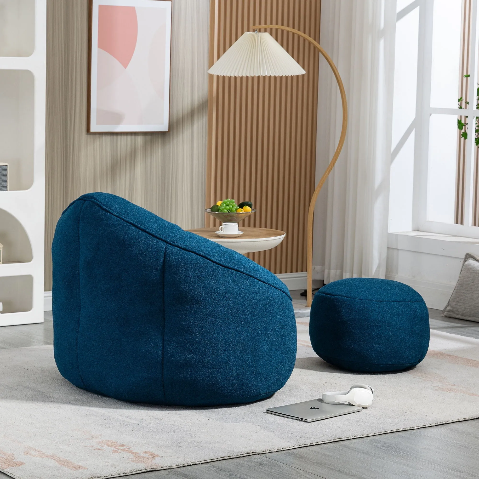 Compressed Padded Foam Bean Foam Footrest Bean Bag Chair Adult Pressure Sofa With Bag Express worldwide Buy-one-get-one-free Bean Chair With High Material Padding Bag Bedding
