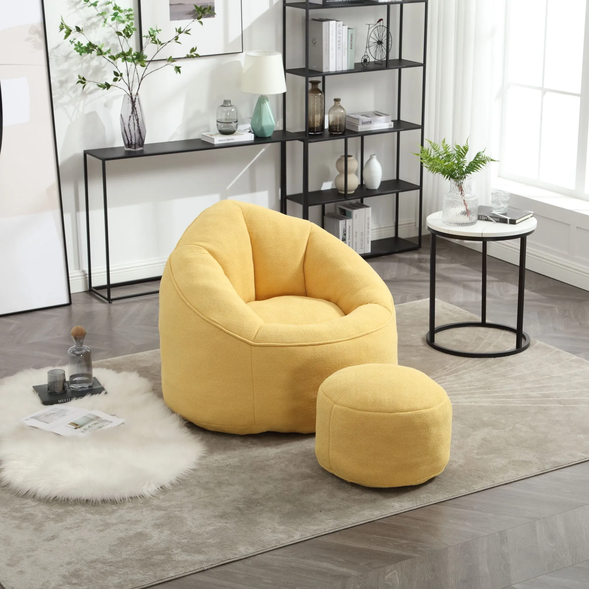 Compressed Padded Foam Bean Foam Footrest Bean Bag Chair Adult Pressure Sofa With Bag Express worldwide Buy-one-get-one-free Bean Chair With High Material Padding Bag Bedding