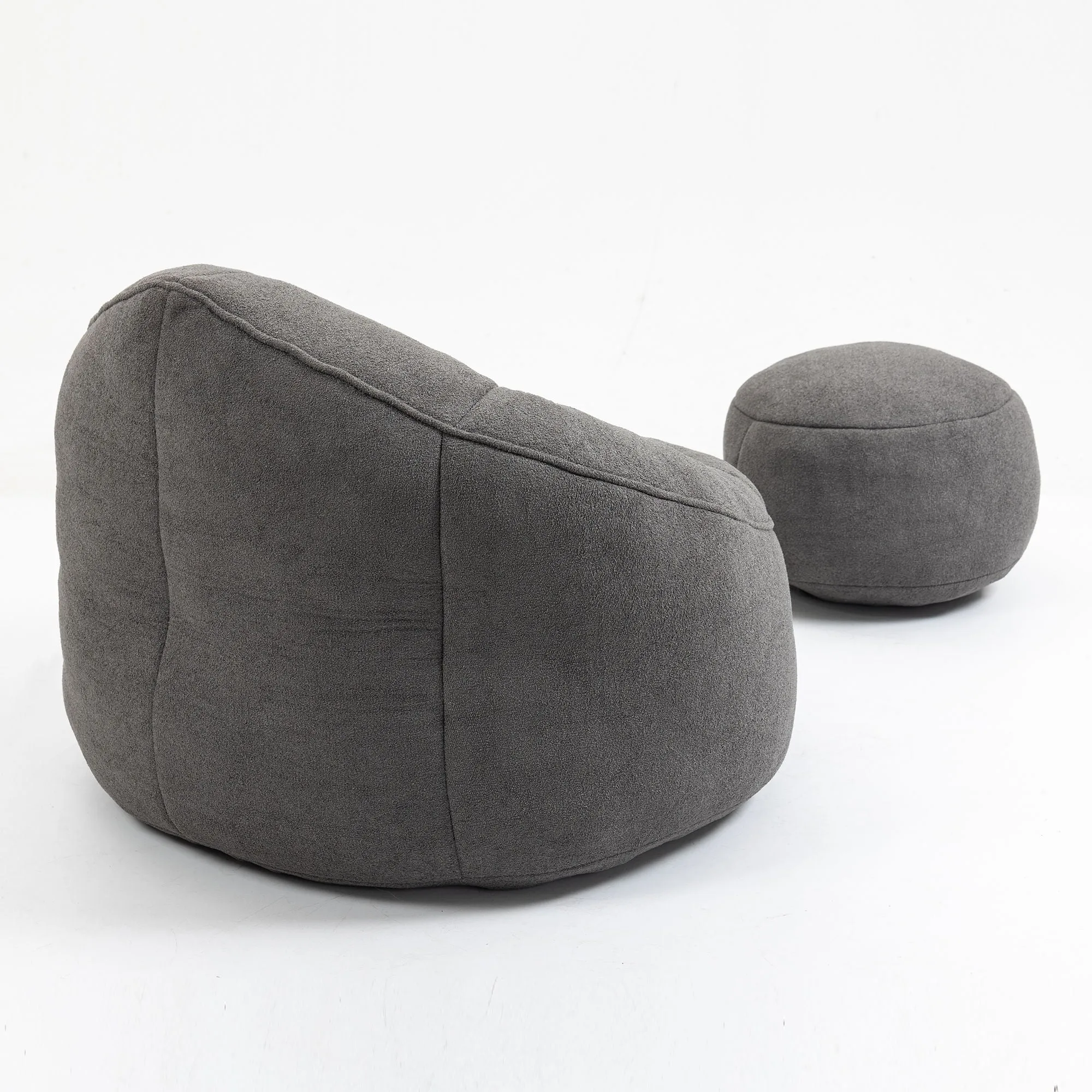 Compressed Padded Foam Bean Foam Footrest Bean Bag Chair Adult Pressure Sofa With Bag Express worldwide Buy-one-get-one-free Bean Chair With High Material Padding Bag Bedding
