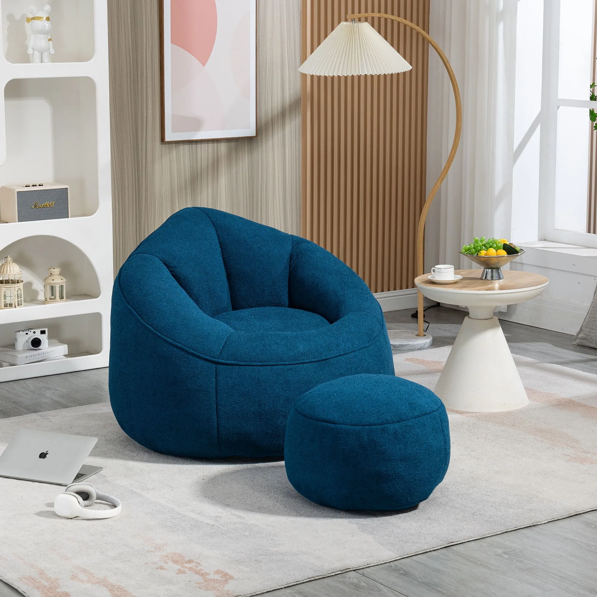 Compressed Padded Foam Bean Foam Footrest Bean Bag Chair Adult Pressure Sofa With Bag Express worldwide Buy-one-get-one-free Bean Chair With High Material Padding Bag Bedding