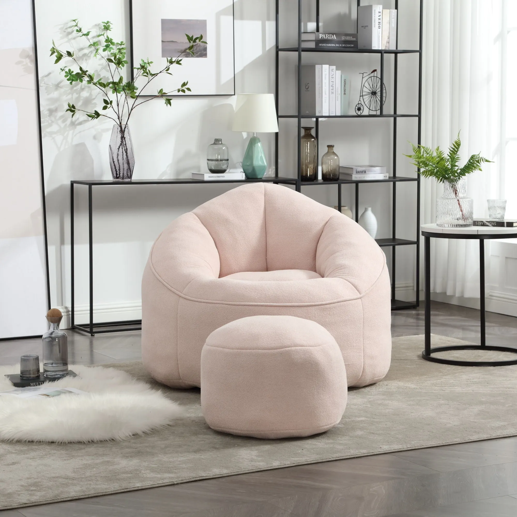 Compressed Padded Foam Bean Foam Footrest Bean Bag Chair Adult Pressure Sofa With Bag Express worldwide Buy-one-get-one-free Bean Chair With High Material Padding Bag Bedding