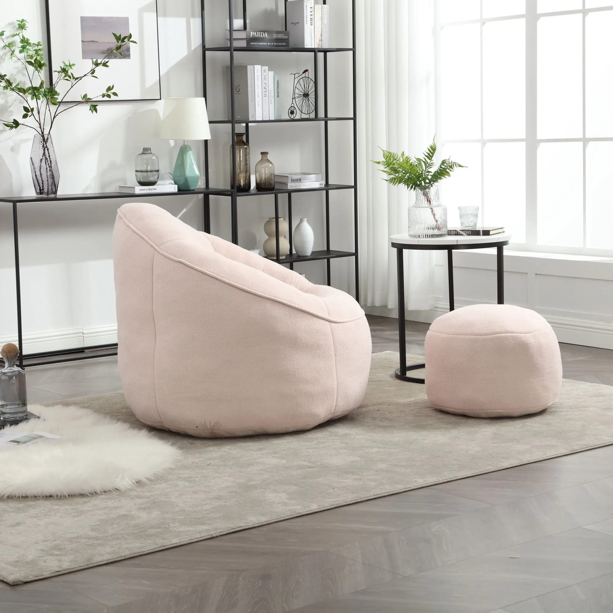Compressed Padded Foam Bean Foam Footrest Bean Bag Chair Adult Pressure Sofa With Bag Express worldwide Buy-one-get-one-free Bean Chair With High Material Padding Bag Bedding