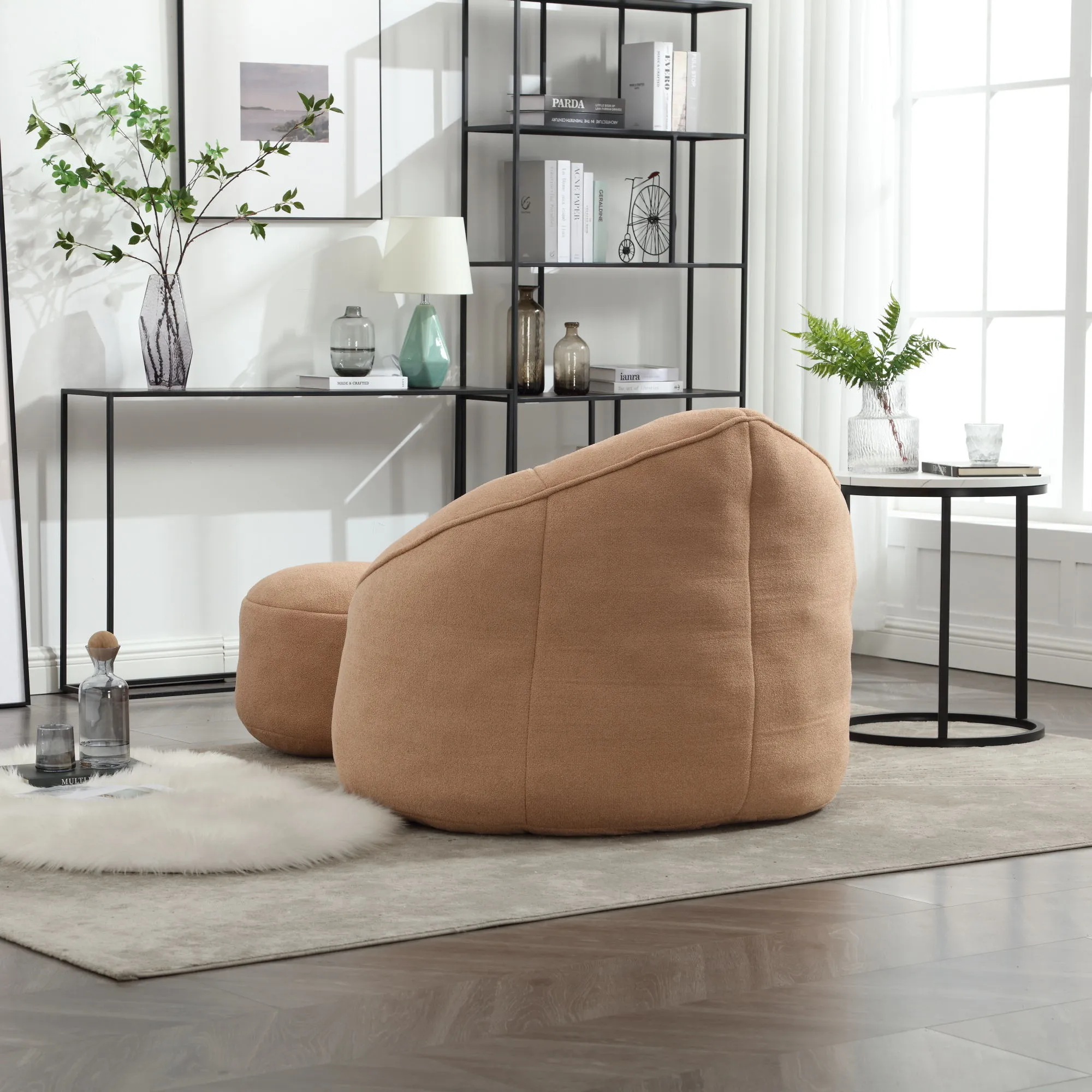 Compressed Padded Foam Bean Foam Footrest Bean Bag Chair Adult Pressure Sofa With Bag Express worldwide Buy-one-get-one-free Bean Chair With High Material Padding Bag Bedding