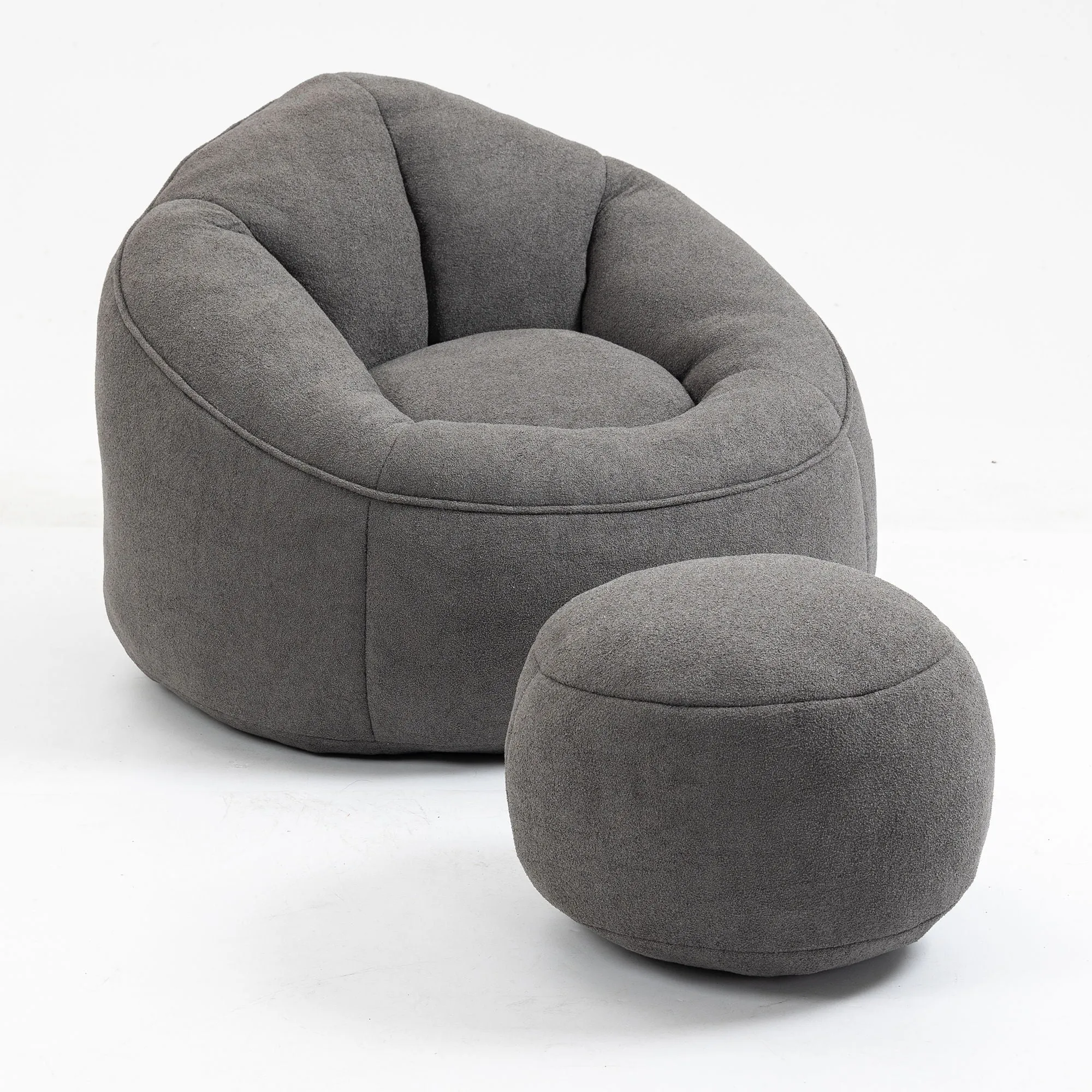 Compressed Padded Foam Bean Foam Footrest Bean Bag Chair Adult Pressure Sofa With Bag Express worldwide Buy-one-get-one-free Bean Chair With High Material Padding Bag Bedding