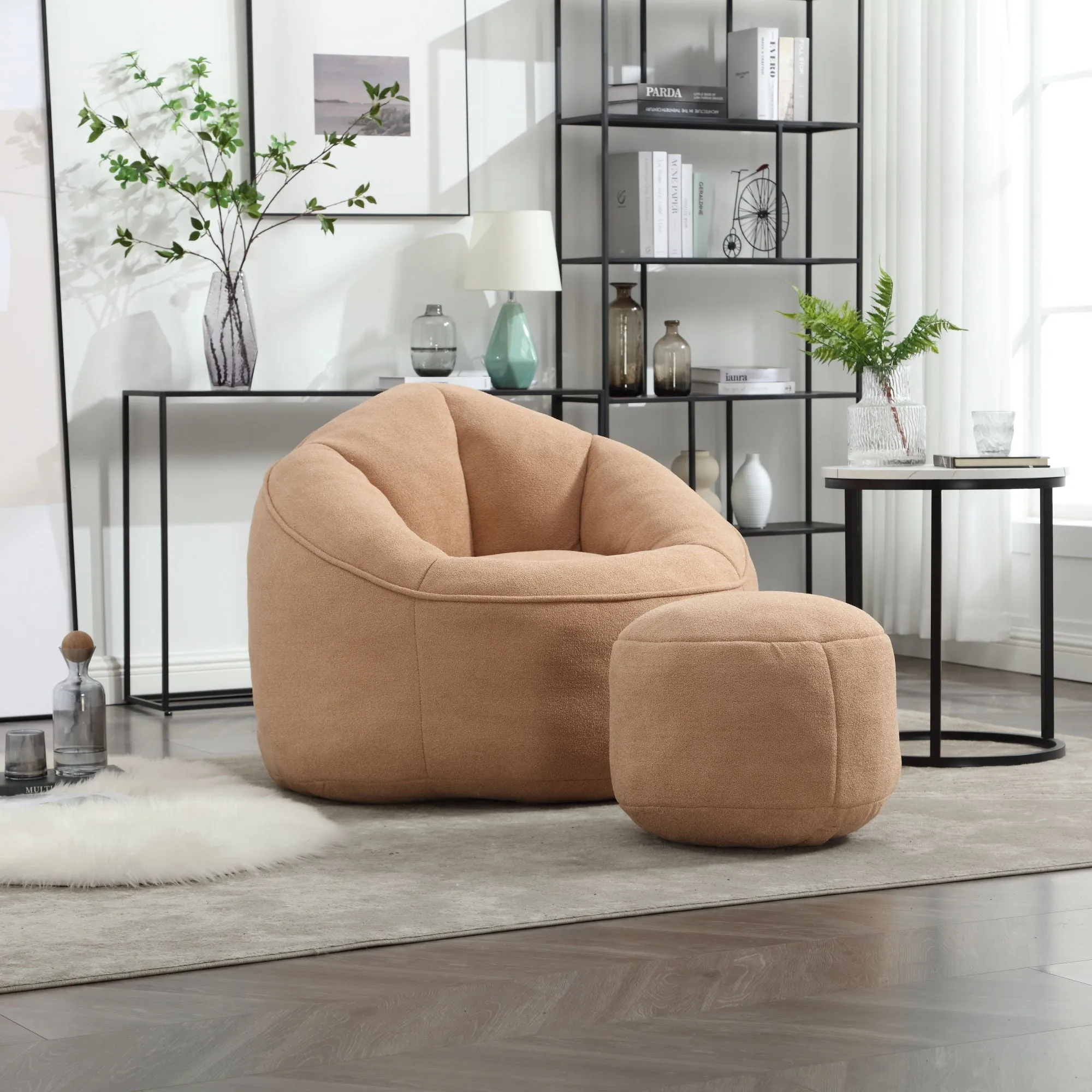 Compressed Padded Foam Bean Foam Footrest Bean Bag Chair Adult Pressure Sofa With Bag Express worldwide Buy-one-get-one-free Bean Chair With High Material Padding Bag Bedding
