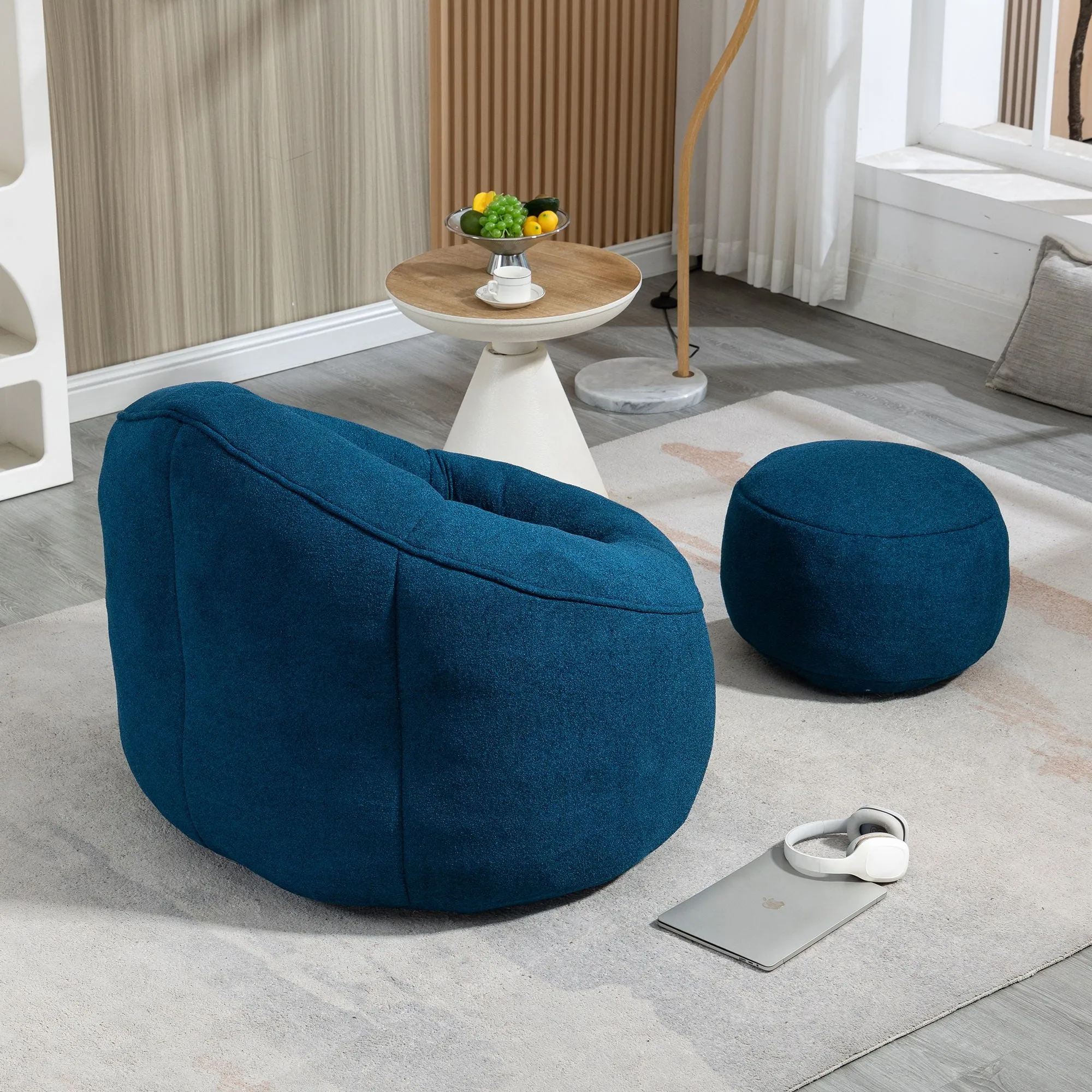 Compressed Padded Foam Bean Foam Footrest Bean Bag Chair Adult Pressure Sofa With Bag Express worldwide Buy-one-get-one-free Bean Chair With High Material Padding Bag Bedding