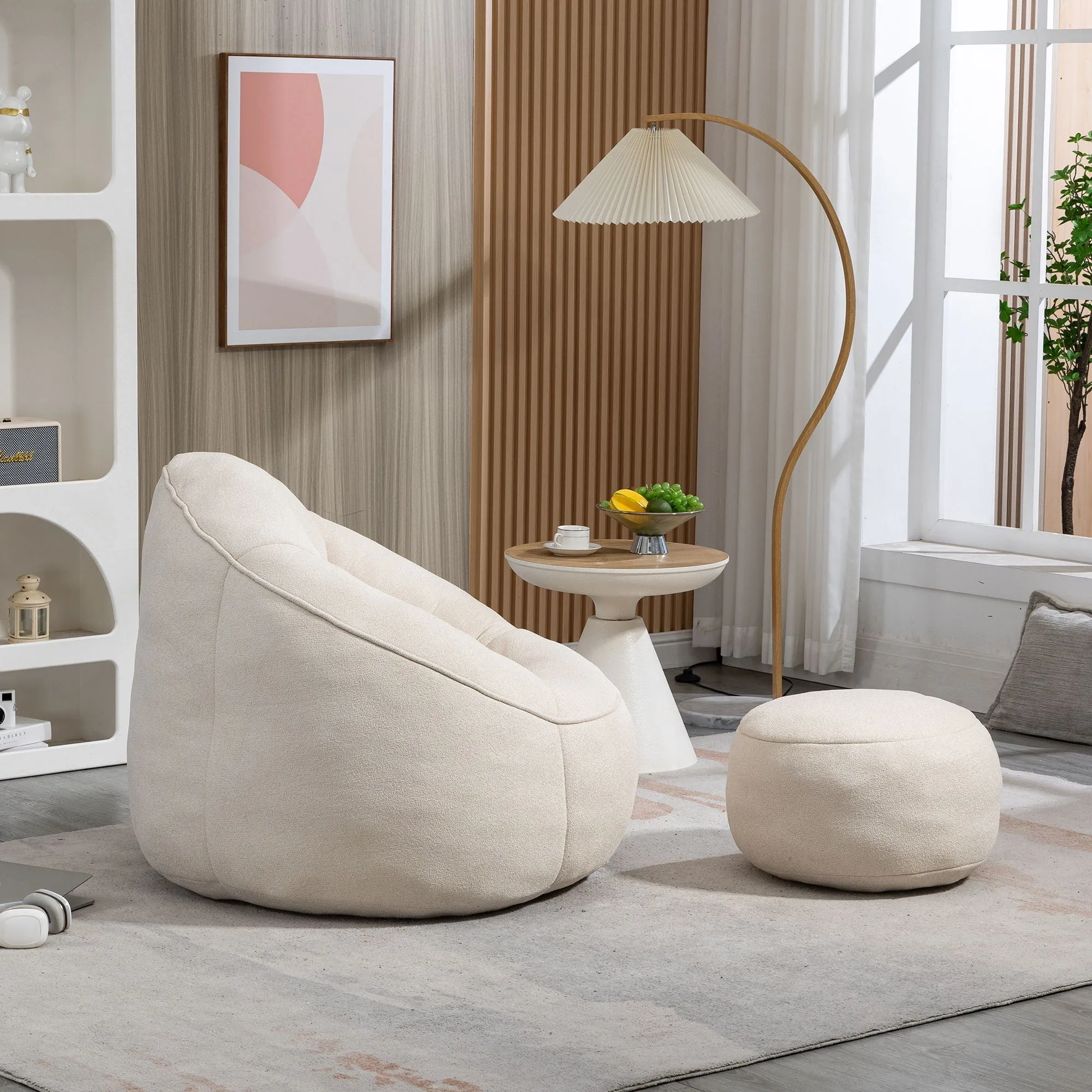 Compressed Padded Foam Bean Foam Footrest Bean Bag Chair Adult Pressure Sofa With Bag Express worldwide Buy-one-get-one-free Bean Chair With High Material Padding Bag Bedding
