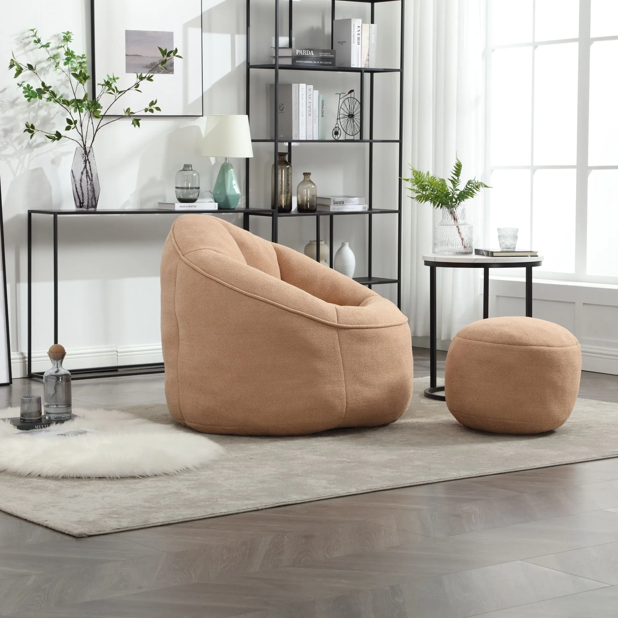 Compressed Padded Foam Bean Foam Footrest Bean Bag Chair Adult Pressure Sofa With Bag Express worldwide Buy-one-get-one-free Bean Chair With High Material Padding Bag Bedding