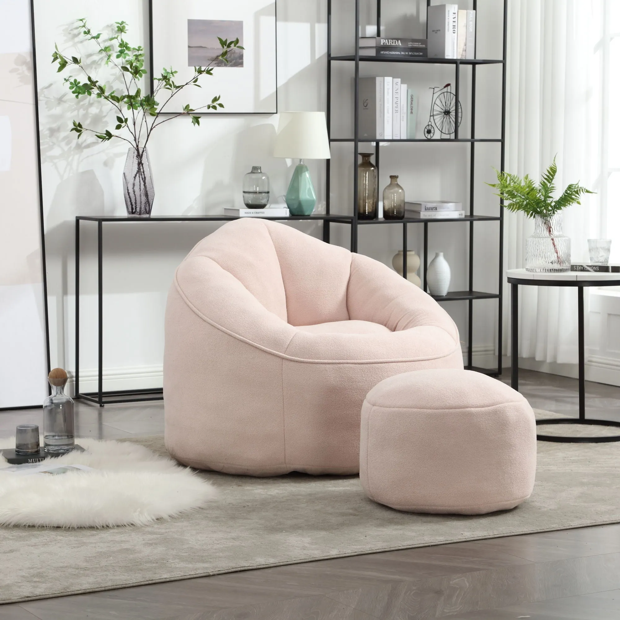 Compressed Padded Foam Bean Foam Footrest Bean Bag Chair Adult Pressure Sofa With Bag Express worldwide Buy-one-get-one-free Bean Chair With High Material Padding Bag Bedding