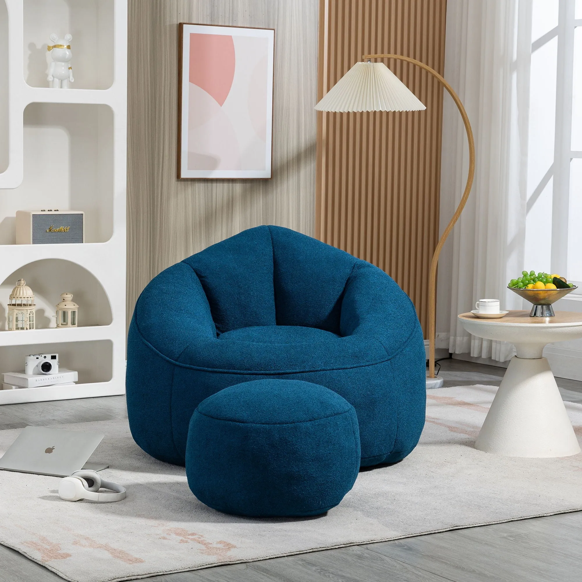 Compressed Padded Foam Bean Foam Footrest Bean Bag Chair Adult Pressure Sofa With Bag Express worldwide Buy-one-get-one-free Bean Chair With High Material Padding Bag Bedding