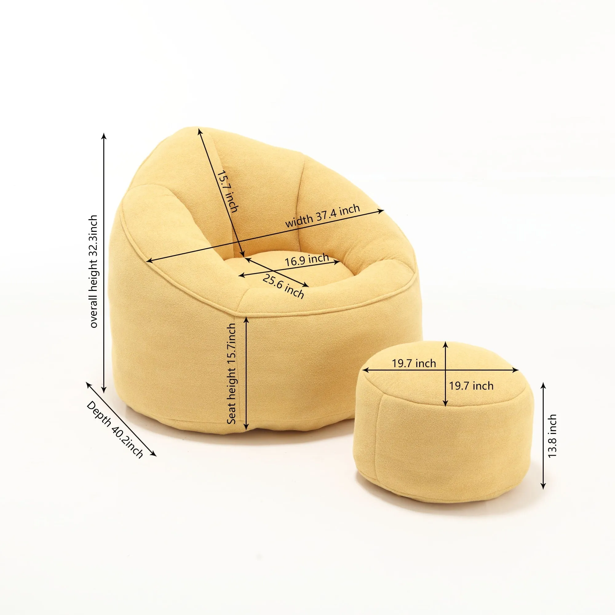 Compressed Padded Foam Bean Foam Footrest Bean Bag Chair Adult Pressure Sofa With Bag Express worldwide Buy-one-get-one-free Bean Chair With High Material Padding Bag Bedding