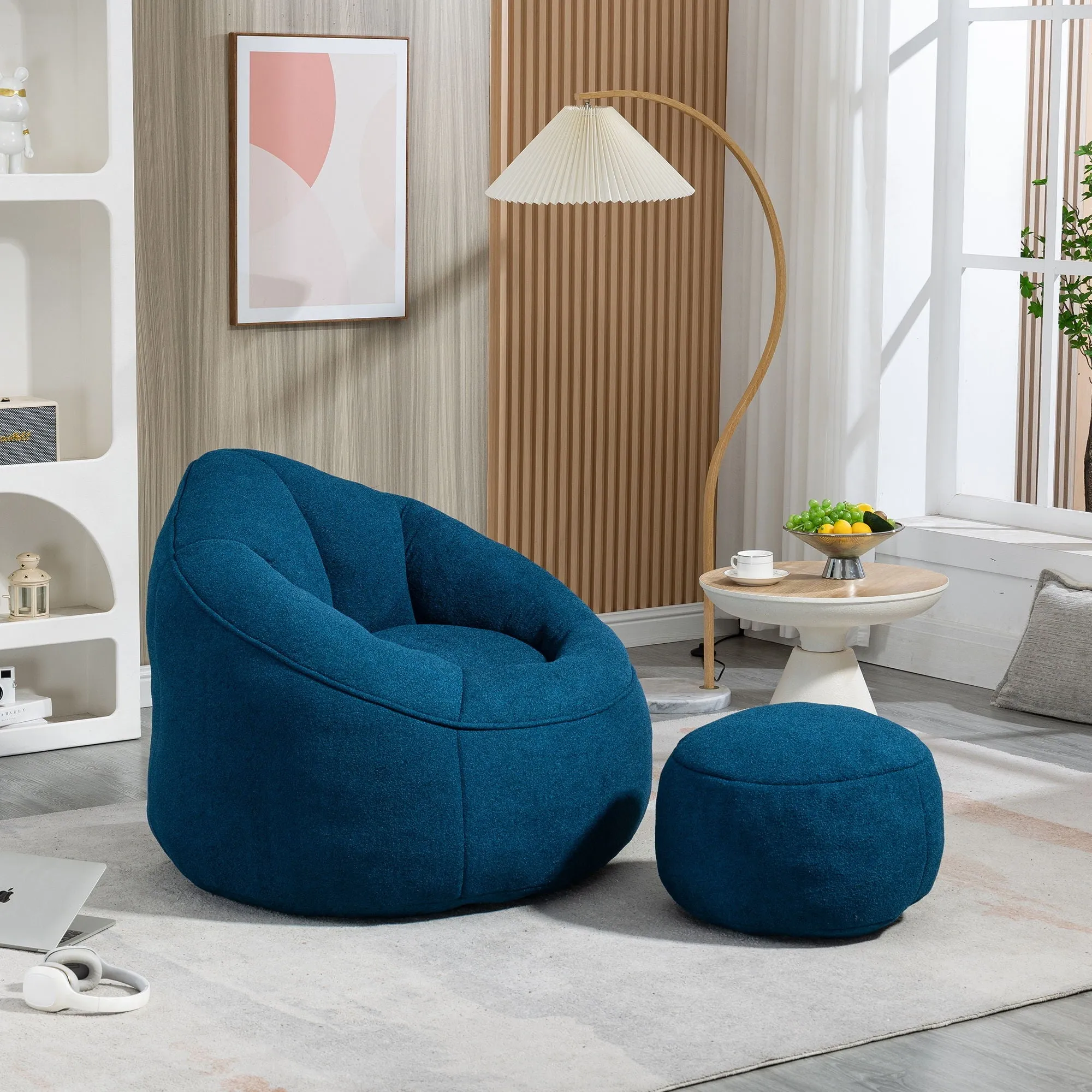 Compressed Padded Foam Bean Foam Footrest Bean Bag Chair Adult Pressure Sofa With Bag Express worldwide Buy-one-get-one-free Bean Chair With High Material Padding Bag Bedding