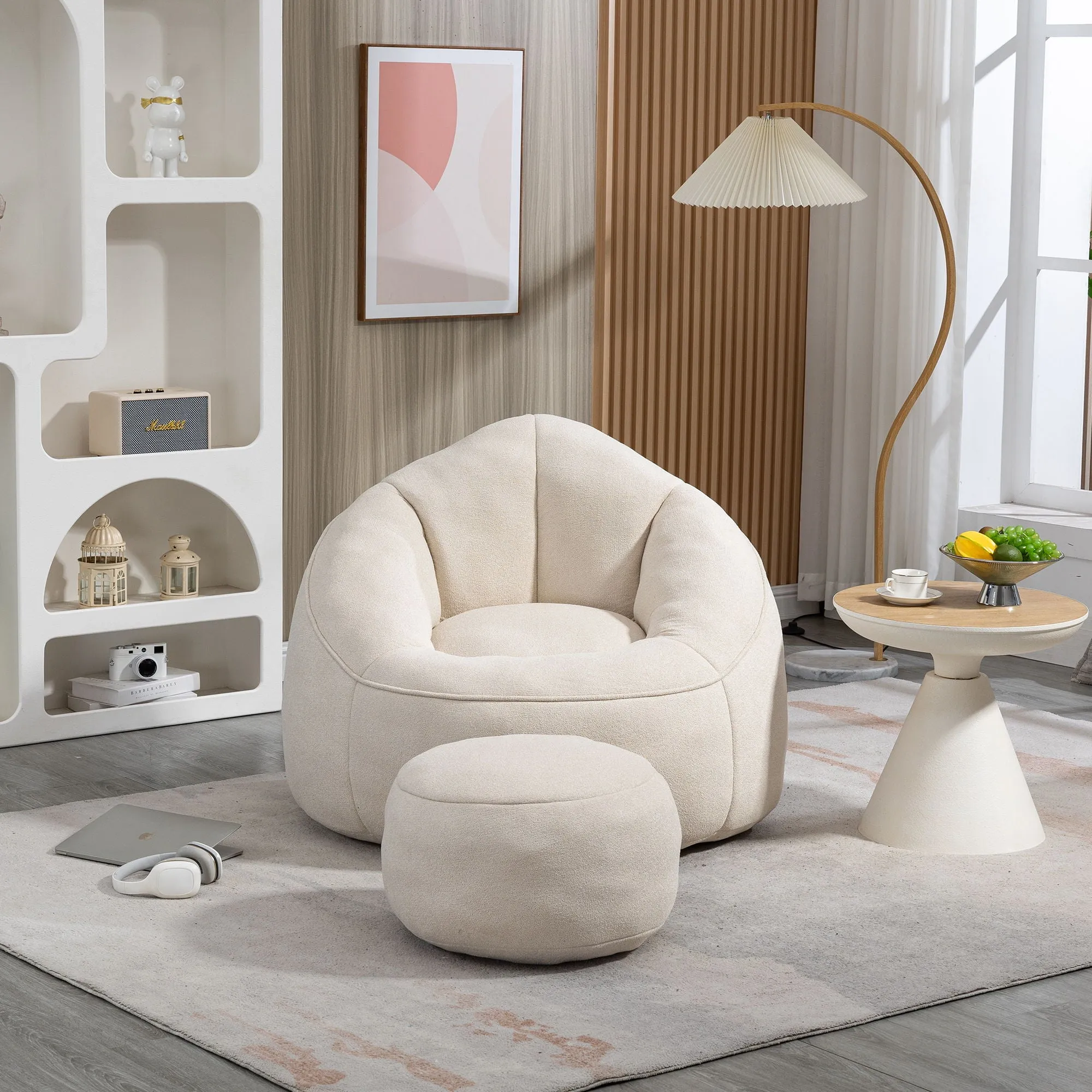 Compressed Padded Foam Bean Foam Footrest Bean Bag Chair Adult Pressure Sofa With Bag Express worldwide Buy-one-get-one-free Bean Chair With High Material Padding Bag Bedding