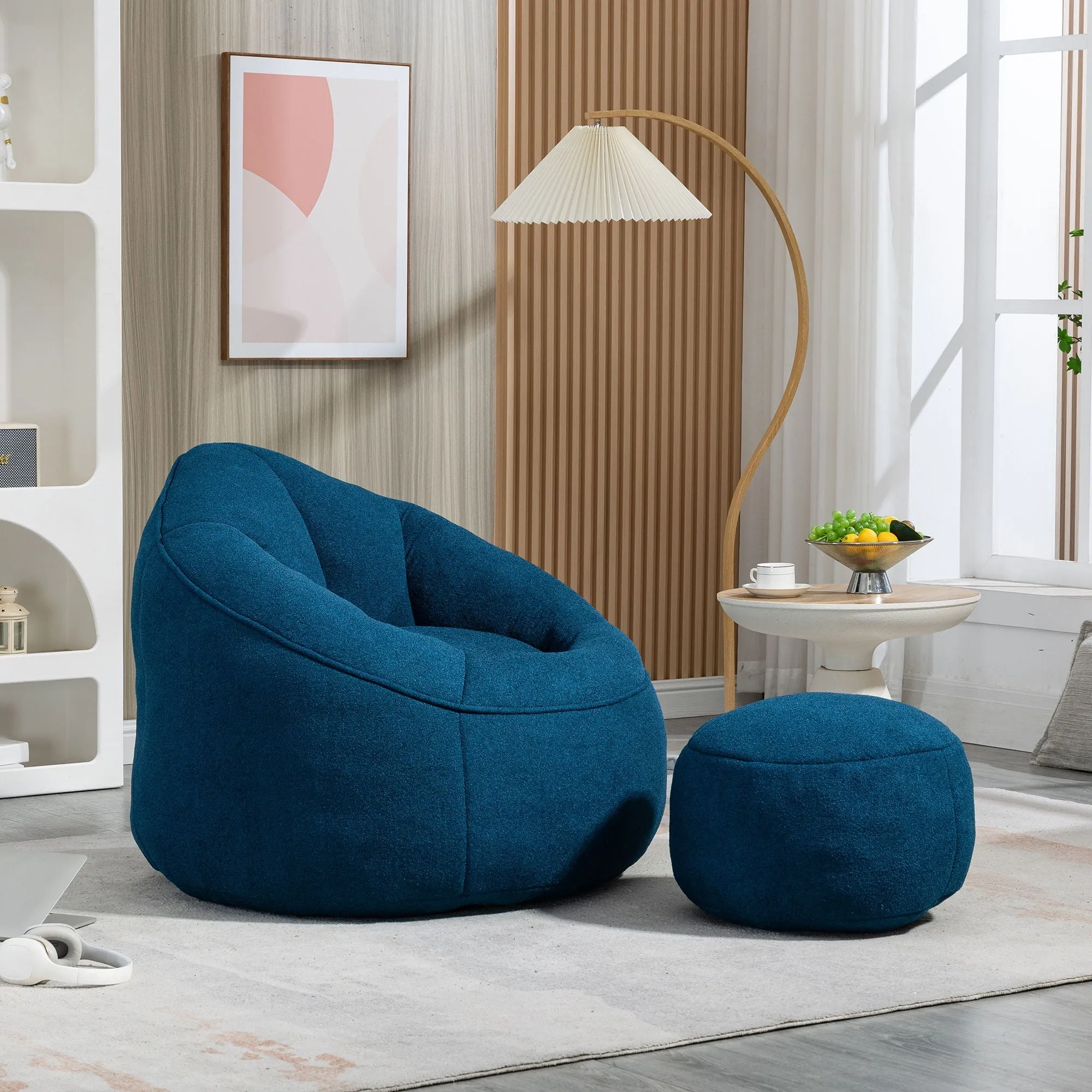 Compressed Padded Foam Bean Foam Footrest Bean Bag Chair Adult Pressure Sofa With Bag Express worldwide Buy-one-get-one-free Bean Chair With High Material Padding Bag Bedding