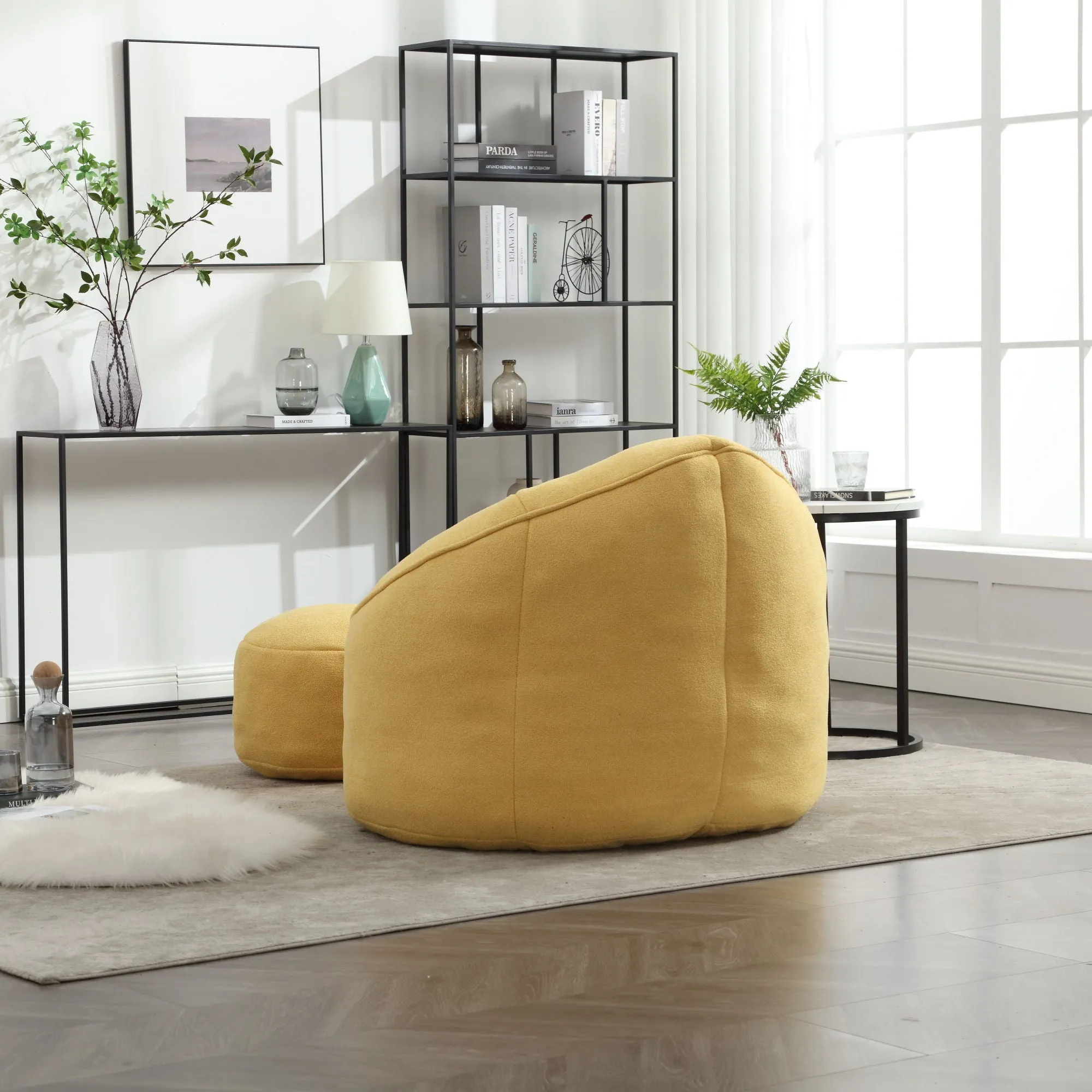 Compressed Padded Foam Bean Foam Footrest Bean Bag Chair Adult Pressure Sofa With Bag Express worldwide Buy-one-get-one-free Bean Chair With High Material Padding Bag Bedding