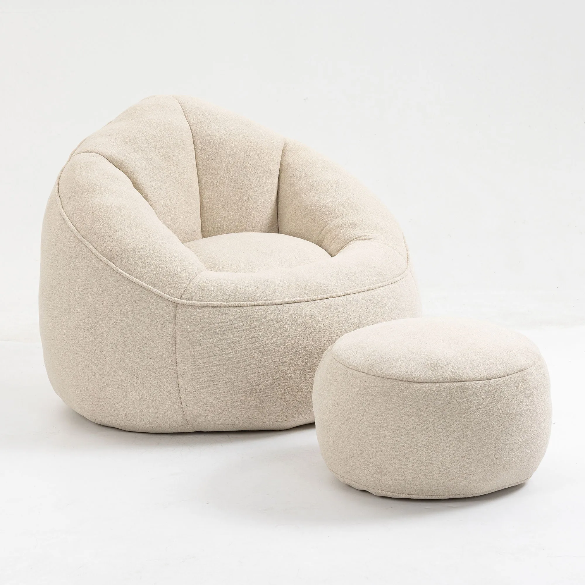 Compressed Padded Foam Bean Foam Footrest Bean Bag Chair Adult Pressure Sofa With Bag Express worldwide Buy-one-get-one-free Bean Chair With High Material Padding Bag Bedding