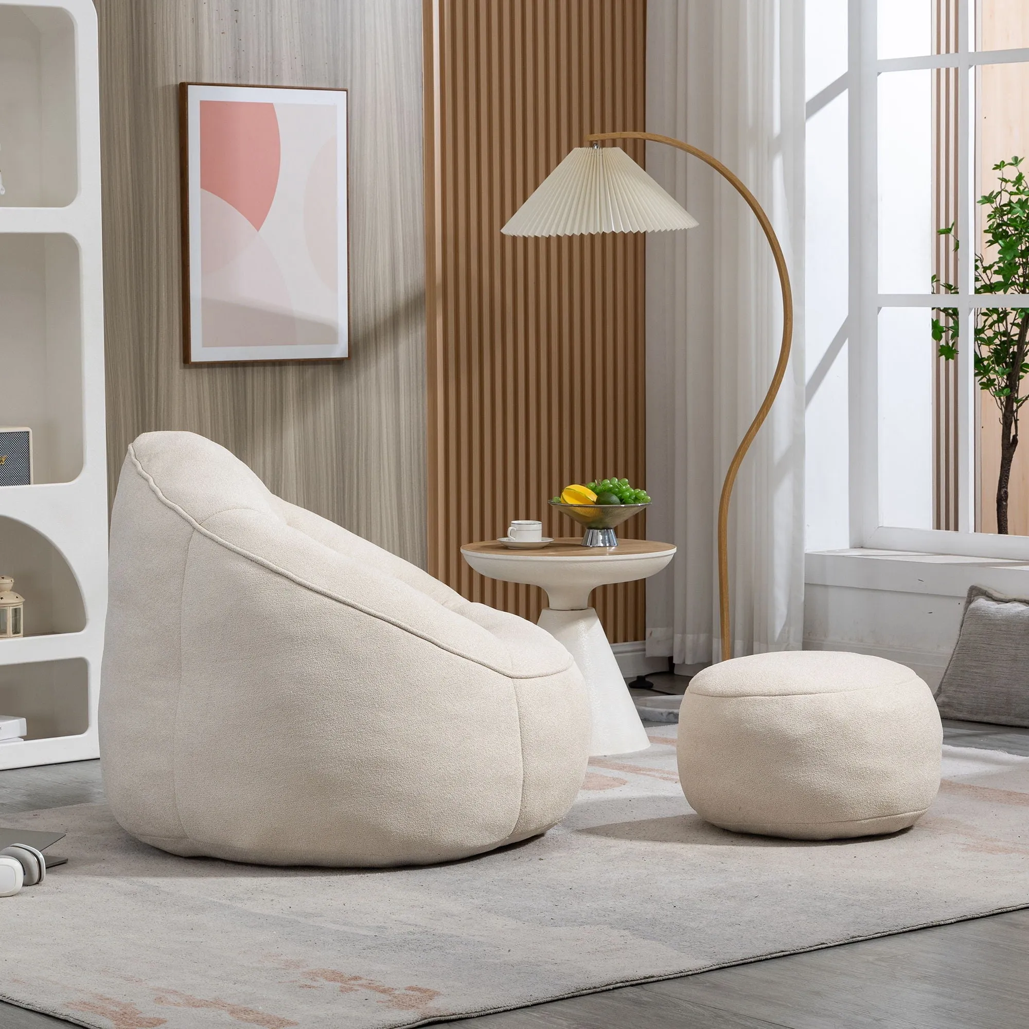 Compressed Padded Foam Bean Foam Footrest Bean Bag Chair Adult Pressure Sofa With Bag Express worldwide Buy-one-get-one-free Bean Chair With High Material Padding Bag Bedding