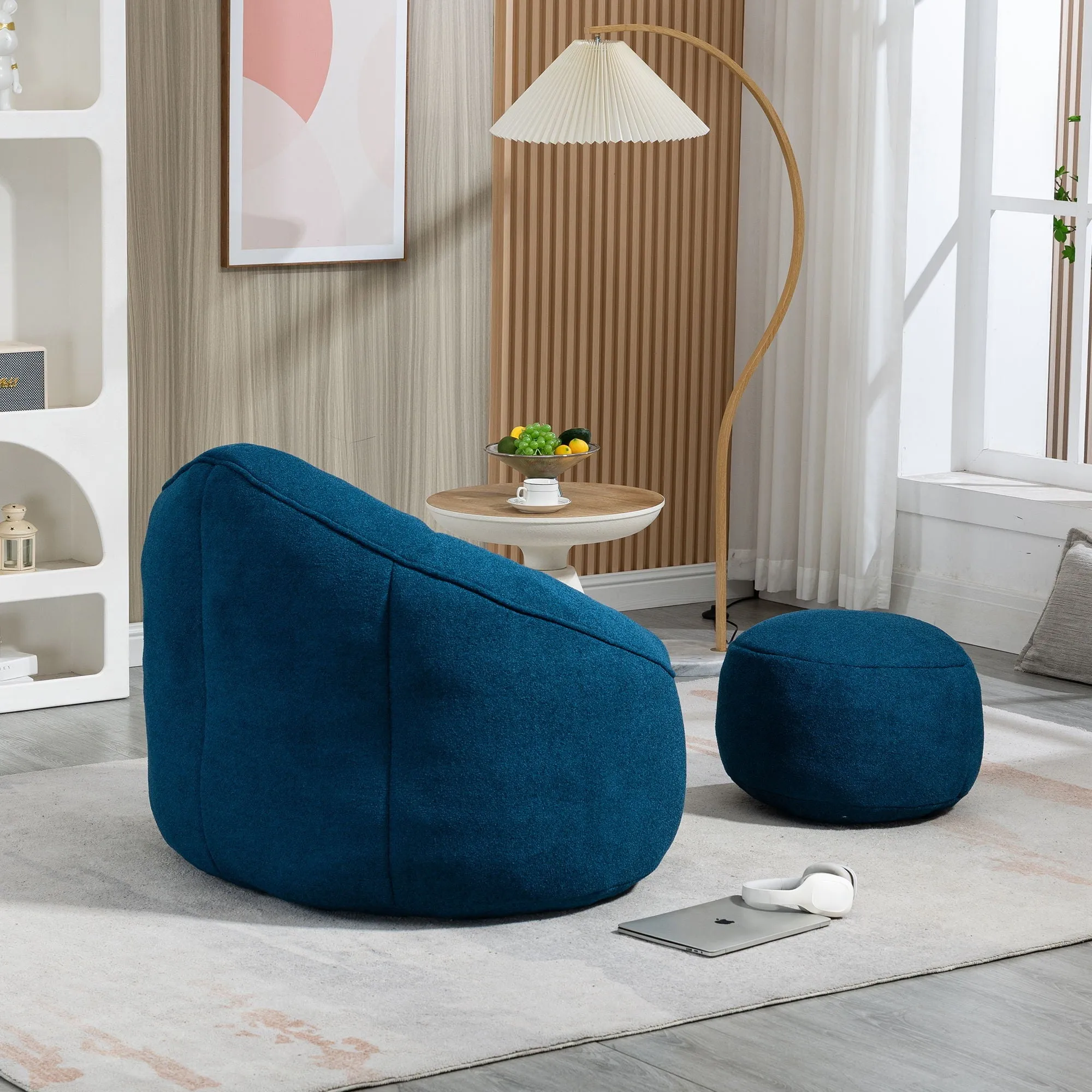 Compressed Padded Foam Bean Foam Footrest Bean Bag Chair Adult Pressure Sofa With Bag Express worldwide Buy-one-get-one-free Bean Chair With High Material Padding Bag Bedding