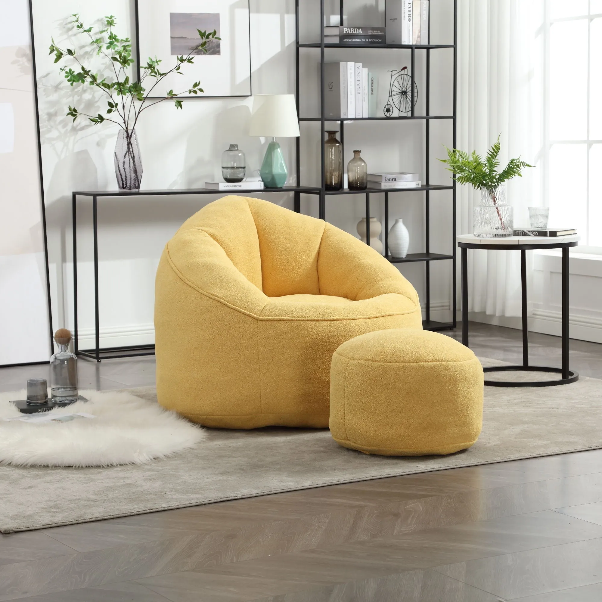 Compressed Padded Foam Bean Foam Footrest Bean Bag Chair Adult Pressure Sofa With Bag Express worldwide Buy-one-get-one-free Bean Chair With High Material Padding Bag Bedding