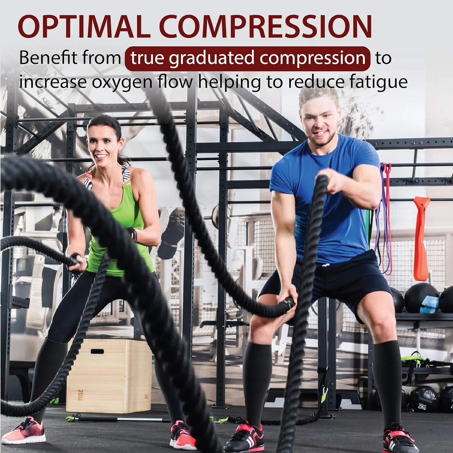 Compression Socks for Men and Women (Graduated Compression, Seamless Toe Seams)