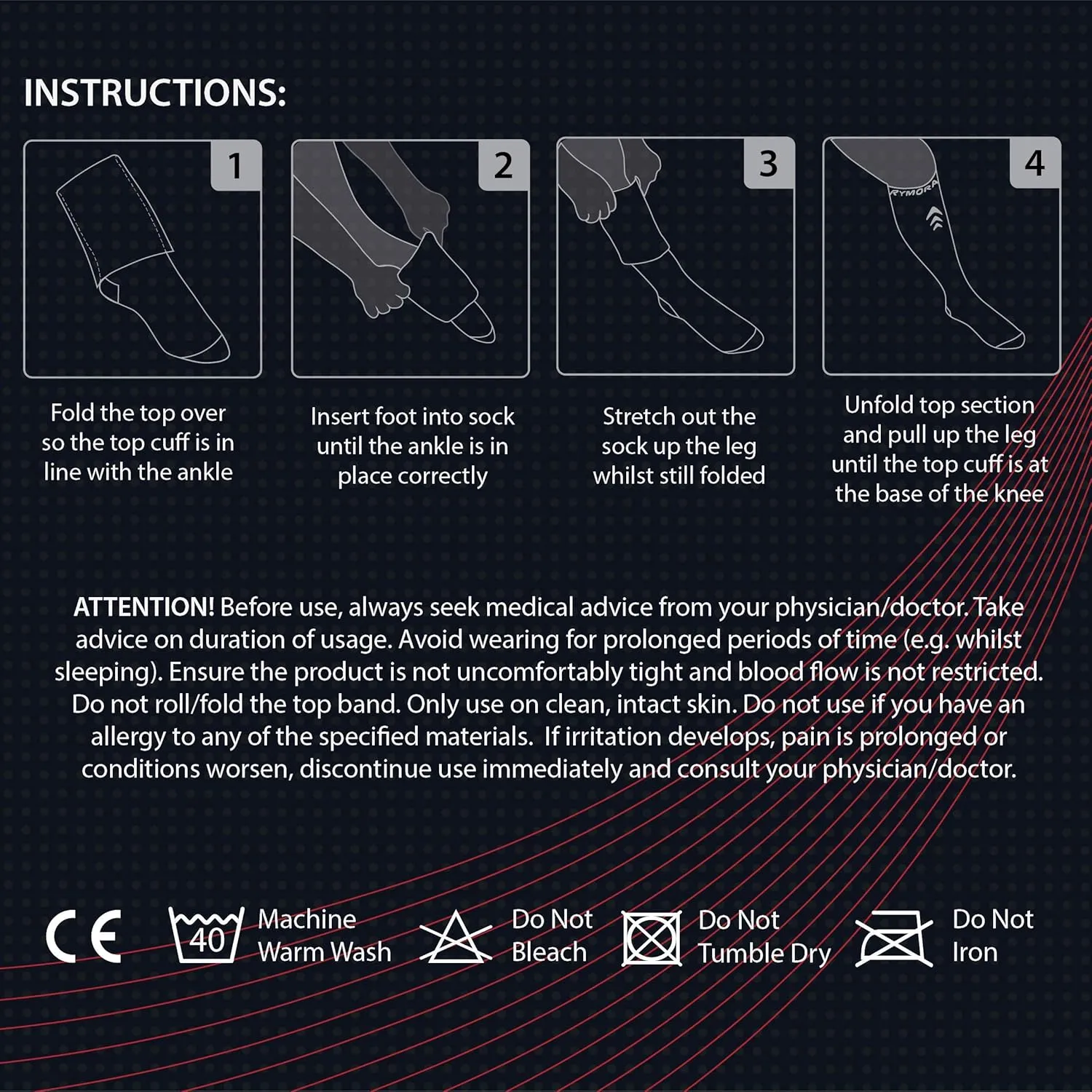 Compression Socks for Men and Women (Graduated Compression, Seamless Toe Seams)