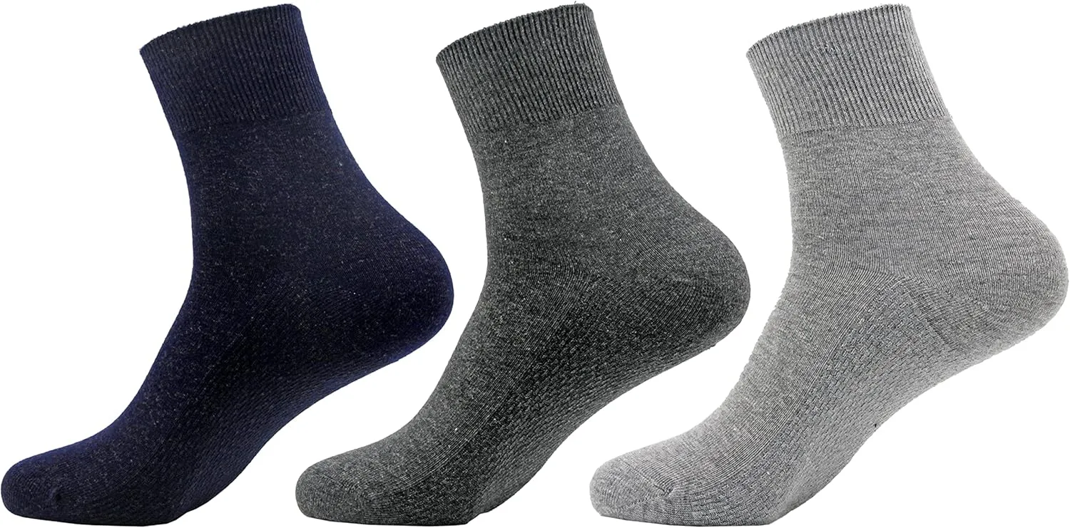 Conductive Silver Fiber Socks Moisture Wicking Anti Odor Crew Socks Grounding Quarter Socks for Men Women