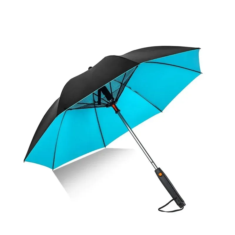 Cooling Mist Fan Umbrella – UV-Proof Shade for Sunny & Rainy Days