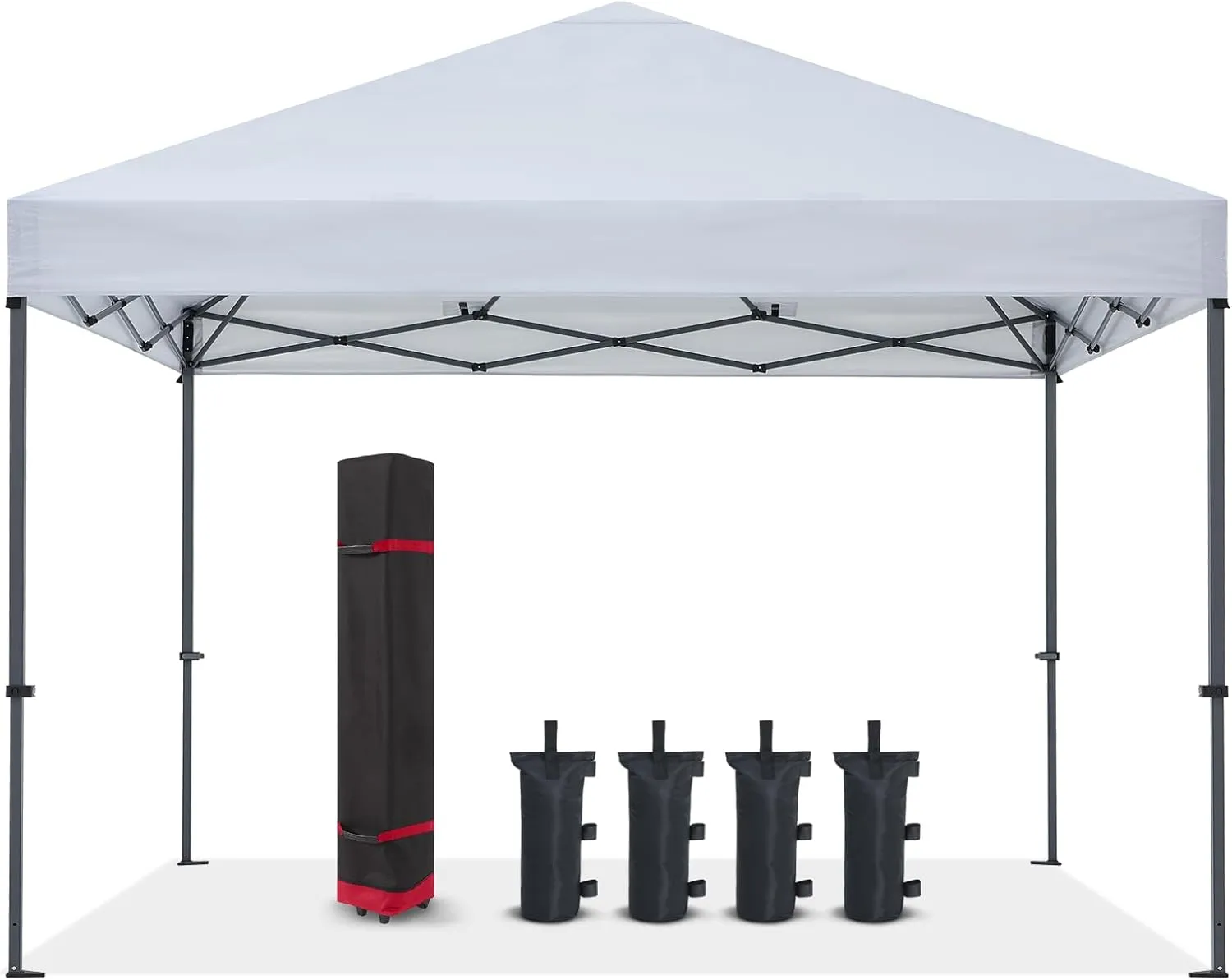 COOSHADE Durable Easy Pop Up Canopy Tent 12x12Ft(White)