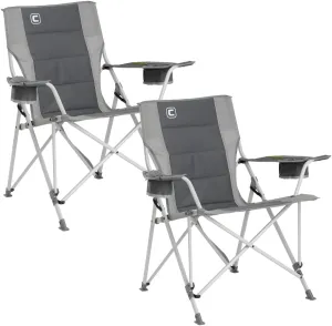 CORE Extra Large Tension Chair | Foldable Chair with Cupholders for Indoor Home or Outdoor Camping | Perfect for Concert Seat, Sports, Beach, Travel & Picnic