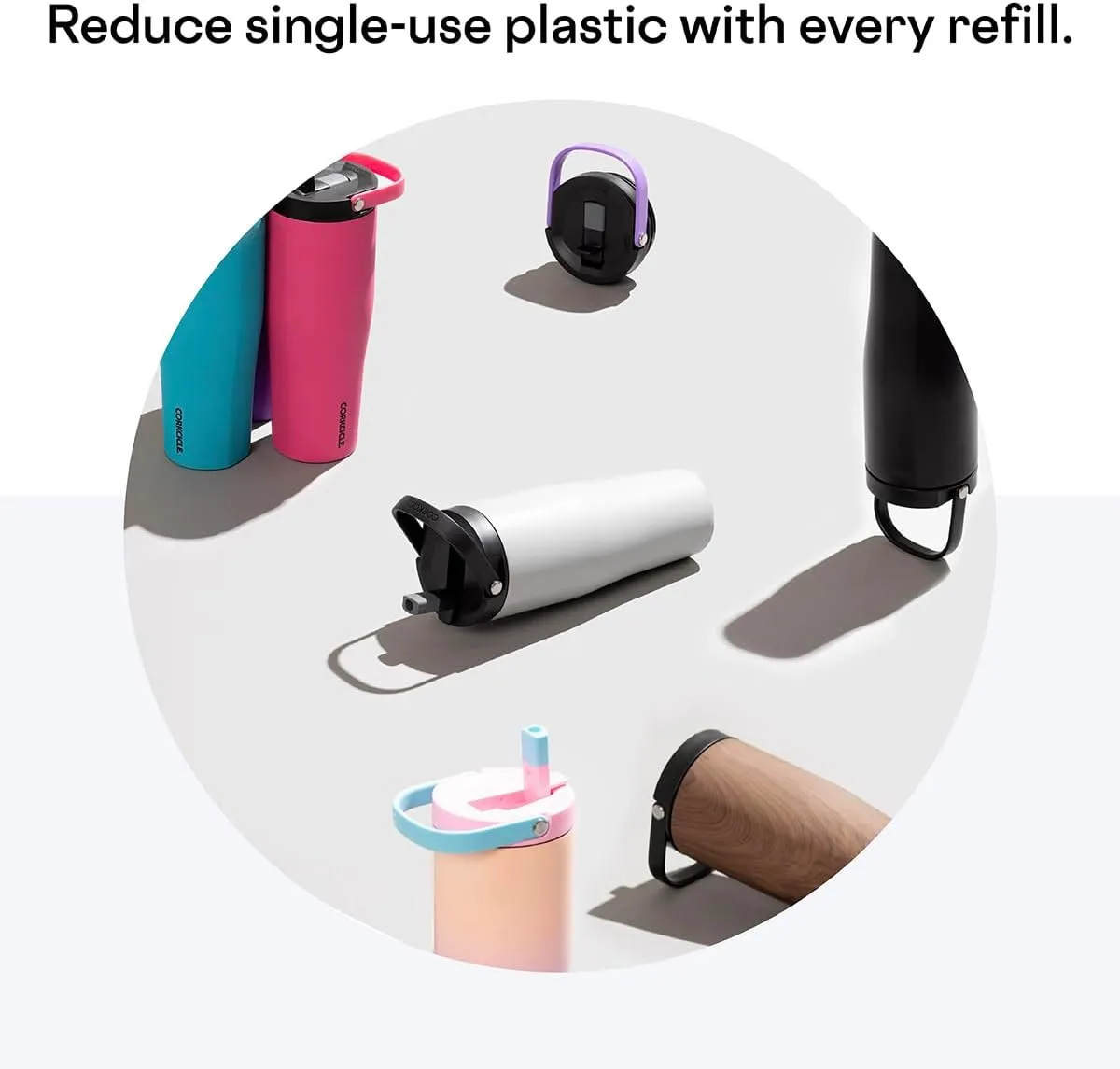 Corkcicle Go Cup XL Insulated Tumbler with Lid and Straw, Gloss White, 30 oz – Reusable Water Bottle Keeps Beverages Cold for 12hrs – Cupholder Friendly Tumbler, Leak-Proof Design