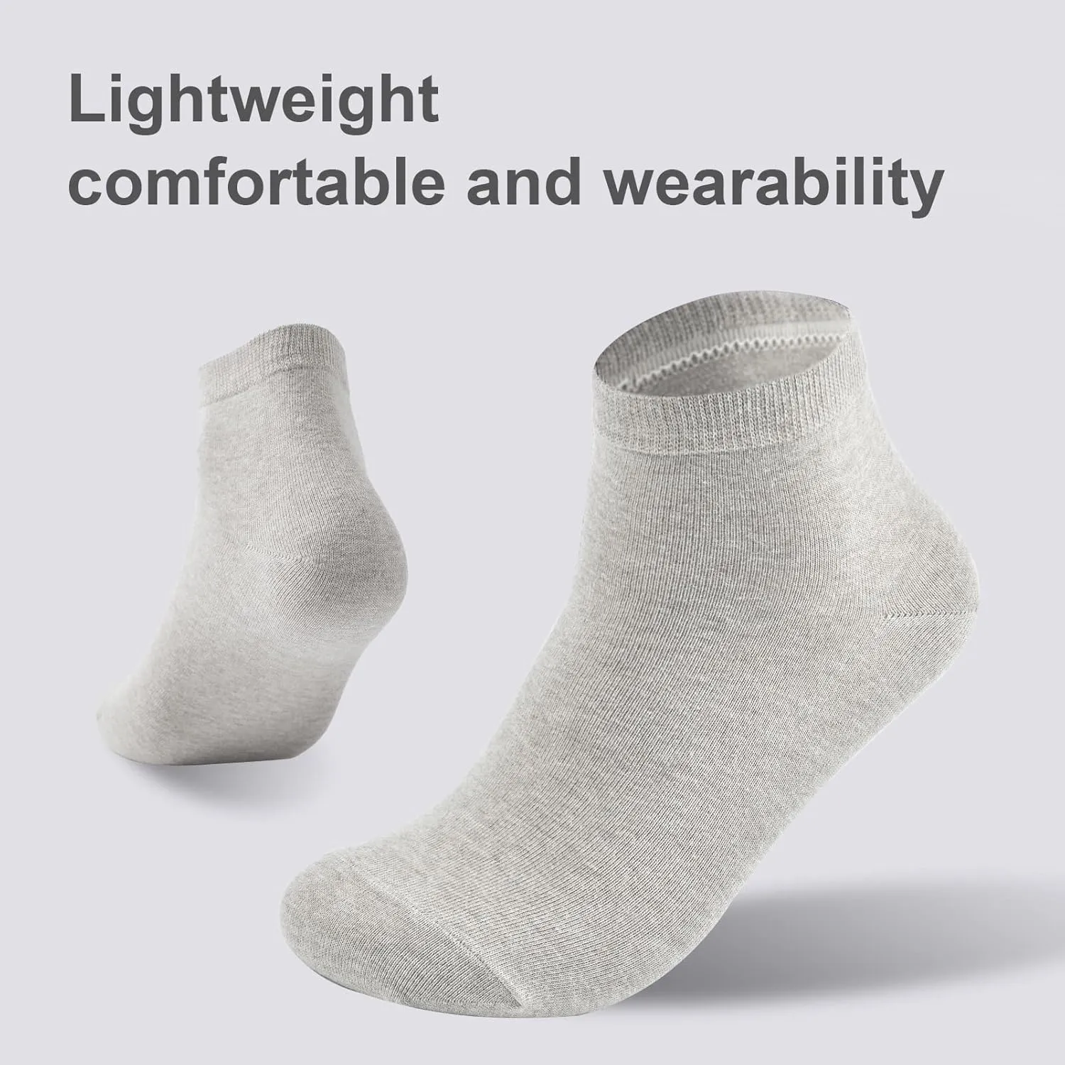 Cotton Low Cut Athletic Socks 8/10 Pack - Breathable Running Gym Daily, Moisture Wicking Comfort Fit Black