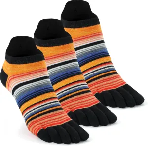 CottonToe Socks for Women Men Ankle Athletic Running Rainbow Five Finger Socks Anti-Blister Breathable