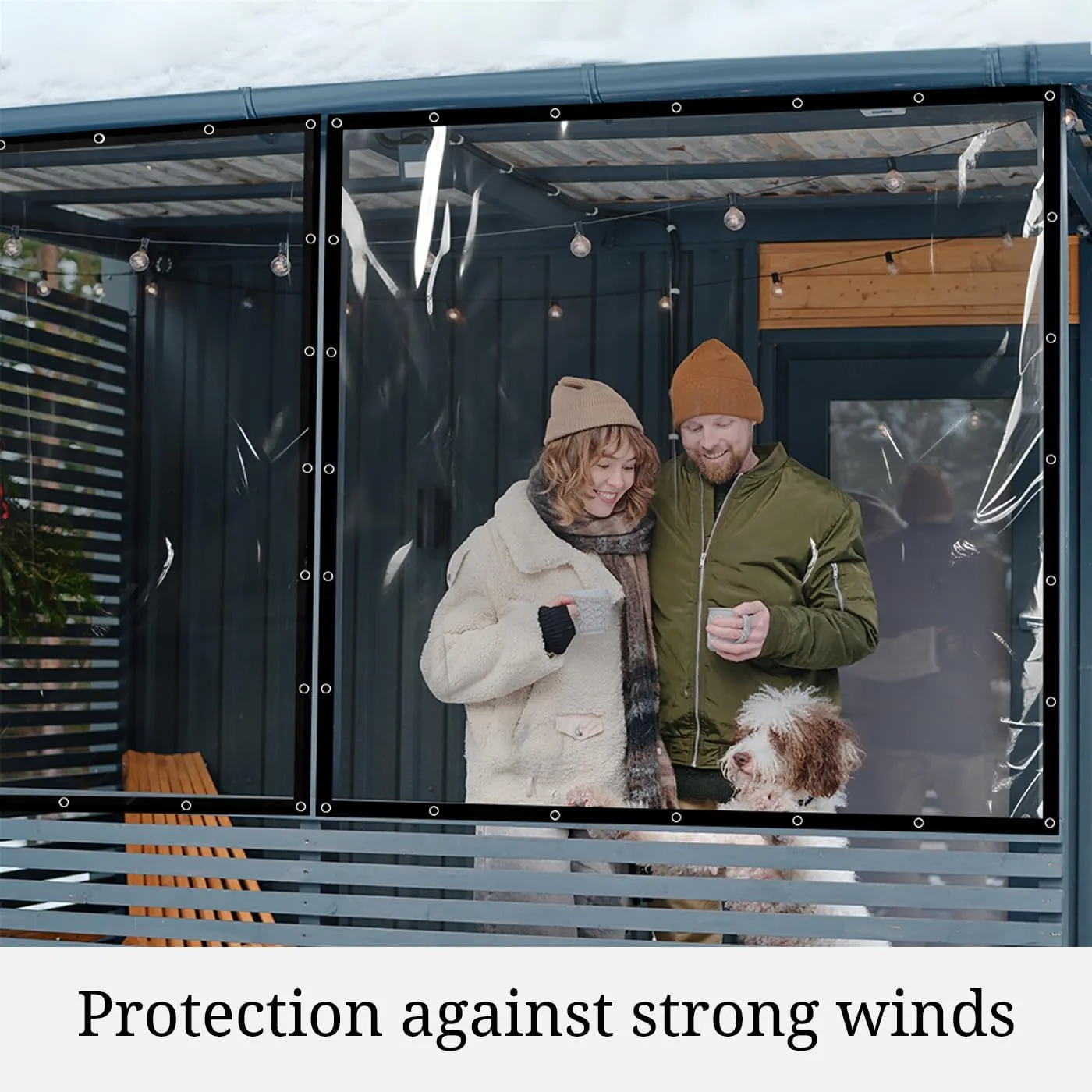 Covers & all Clear Tarps Made of Waterproof & Tear Resistant Vinyl Coated PVC Material, 18 oz, 560 GSM 20 mil Tarpaulin (8' H x 20' W Feet)
