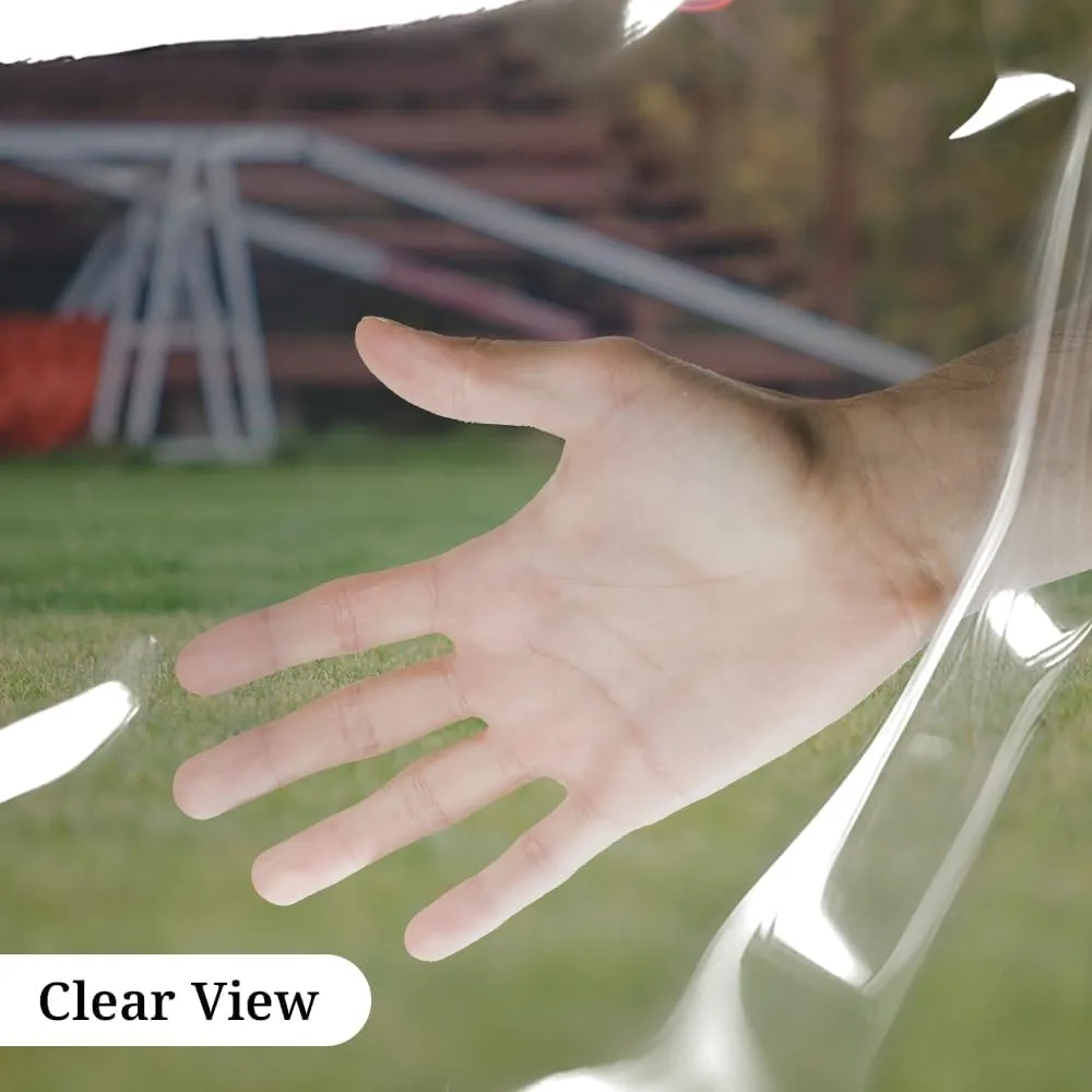 Covers & all Clear Tarps Made of Waterproof & Tear Resistant Vinyl Coated PVC Material, 18 oz, 560 GSM 20 mil Tarpaulin (8' H x 20' W Feet)