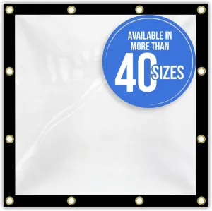 Covers & all Clear Tarps Made of Waterproof & Tear Resistant Vinyl Coated PVC Material, 18 oz, 560 GSM 20 mil Tarpaulin (8' H x 20' W Feet)