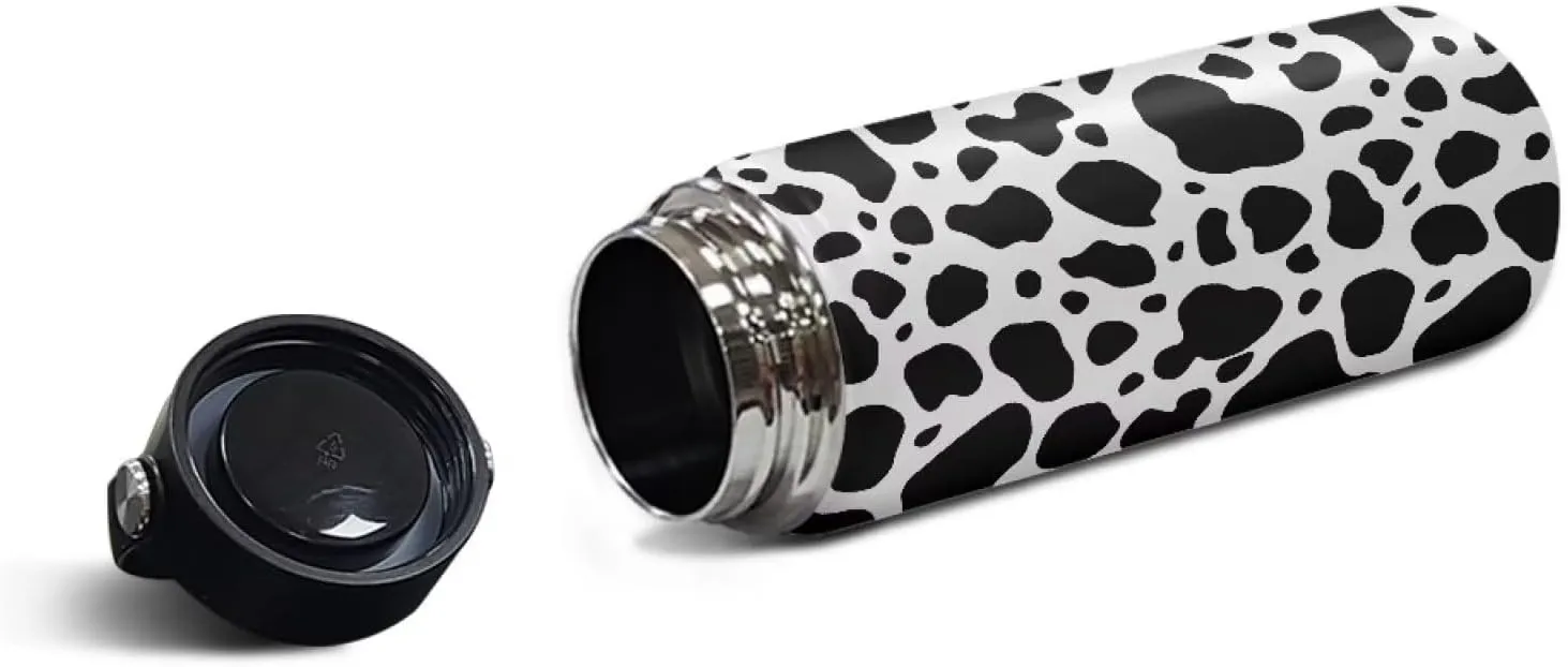 Cow Grain Vacuum Insulated Stainless Steel Water Bottle for Hot and Cold Drinks Stainless Steel Sports Automotive Travel Bottle for Outdoor Sports
