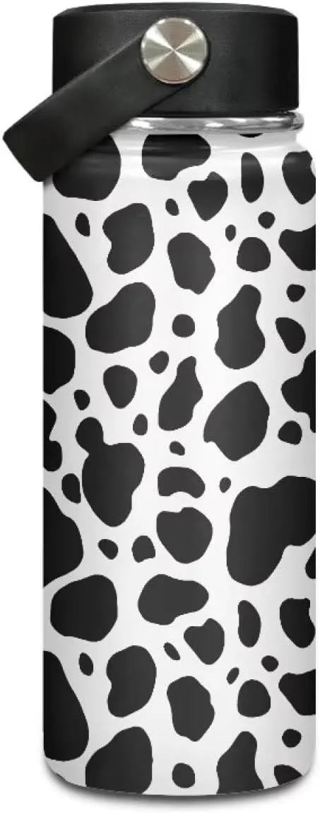 Cow Grain Vacuum Insulated Stainless Steel Water Bottle for Hot and Cold Drinks Stainless Steel Sports Automotive Travel Bottle for Outdoor Sports