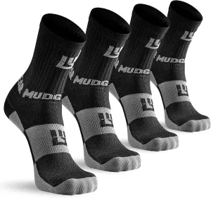 Crew Length Hiking Socks - Mid-Calf Trekking Socks - Non-Wool Wilderness Hiking Socks - Men and Women - 2-Pack