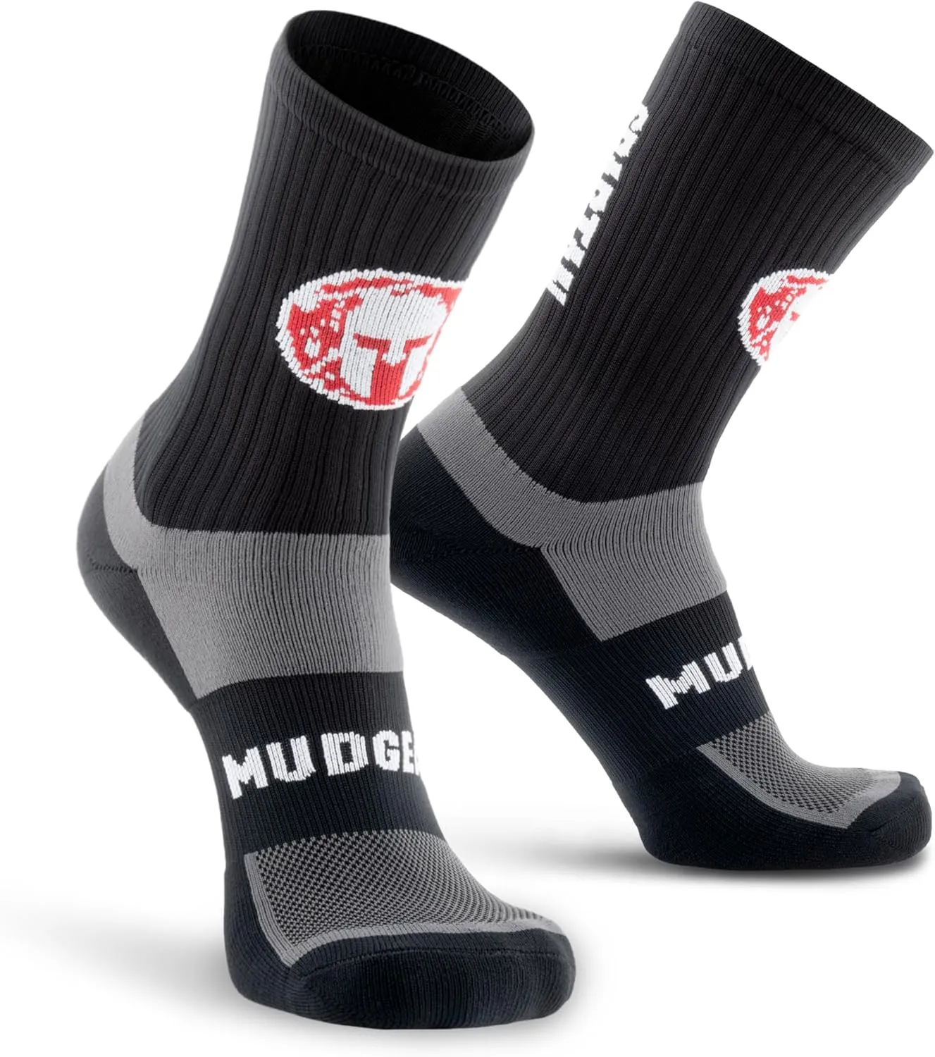 Crew Length Trail Running Socks, Quick-Drying Mid-Calf Socks with Arch Support, Sweat-Resistant, Breathable Athletic Socks