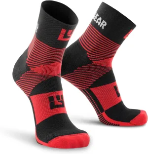 Crew Length Trail Running Socks, Quick-Drying Mid-Calf Socks with Arch Support, Sweat-Resistant, Breathable Athletic Socks