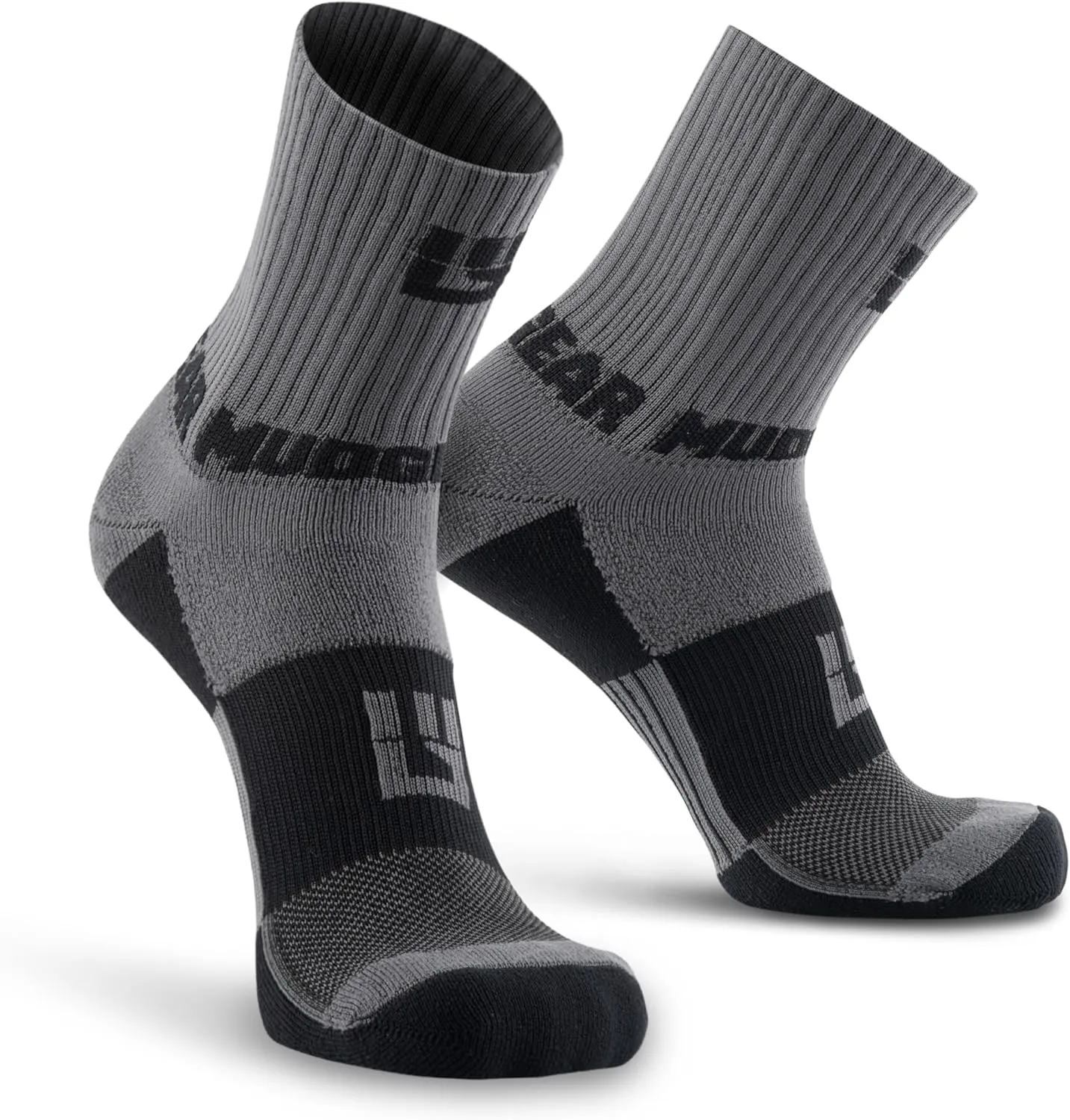 Crew Length Trail Running Socks, Quick-Drying Mid-Calf Socks with Arch Support, Sweat-Resistant, Breathable Athletic Socks