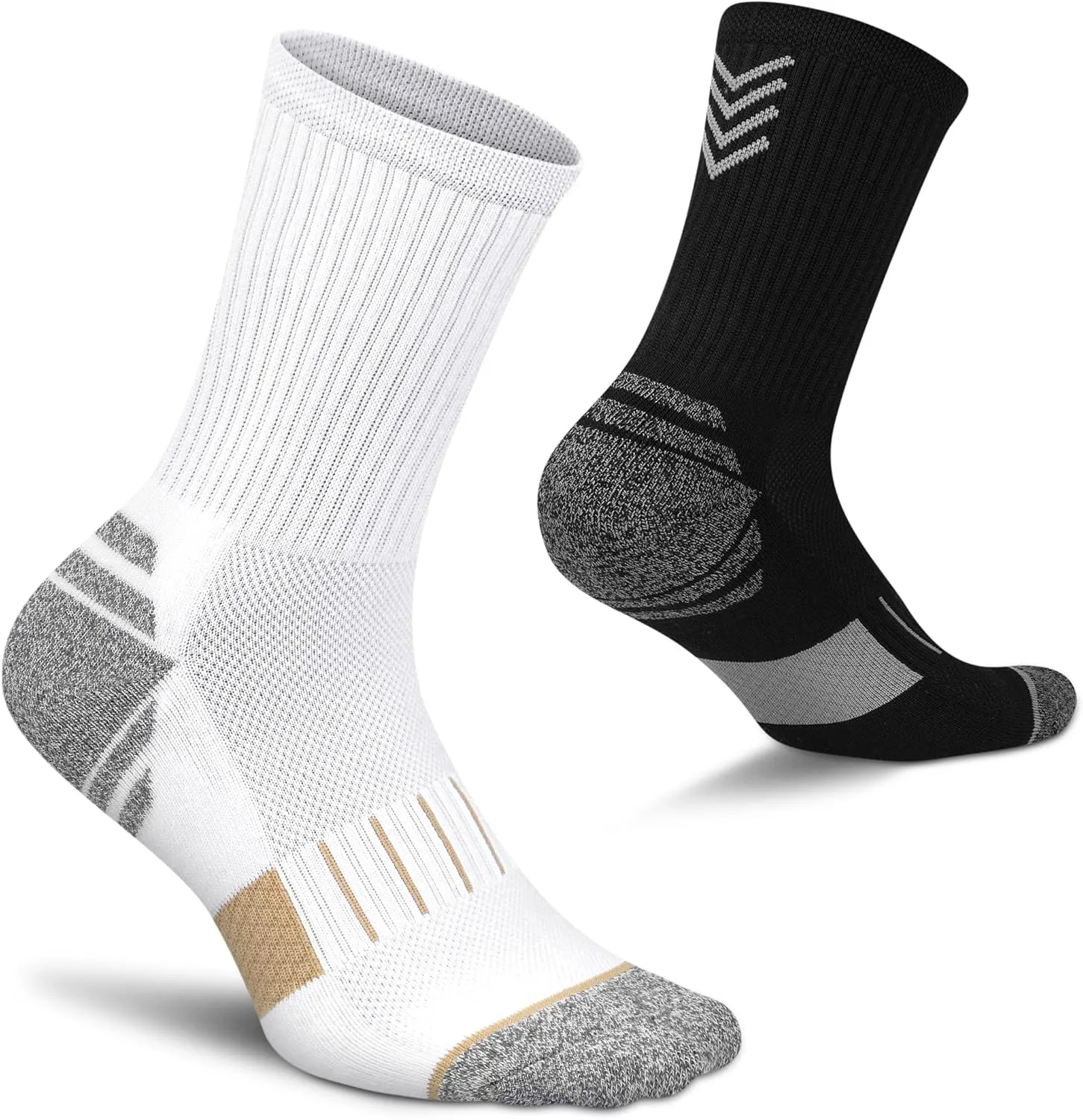 Crew Socks for Women,Athletic Hiking Running Compression Socks with Cushioned Support 3-6 Pairs