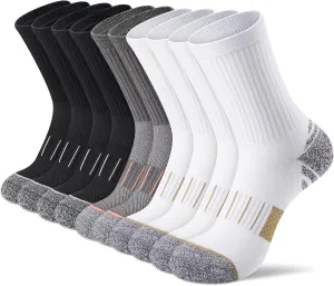 Crew Socks Women 3-6 Pairs: Hiking Athletic Running with Support Cushioned