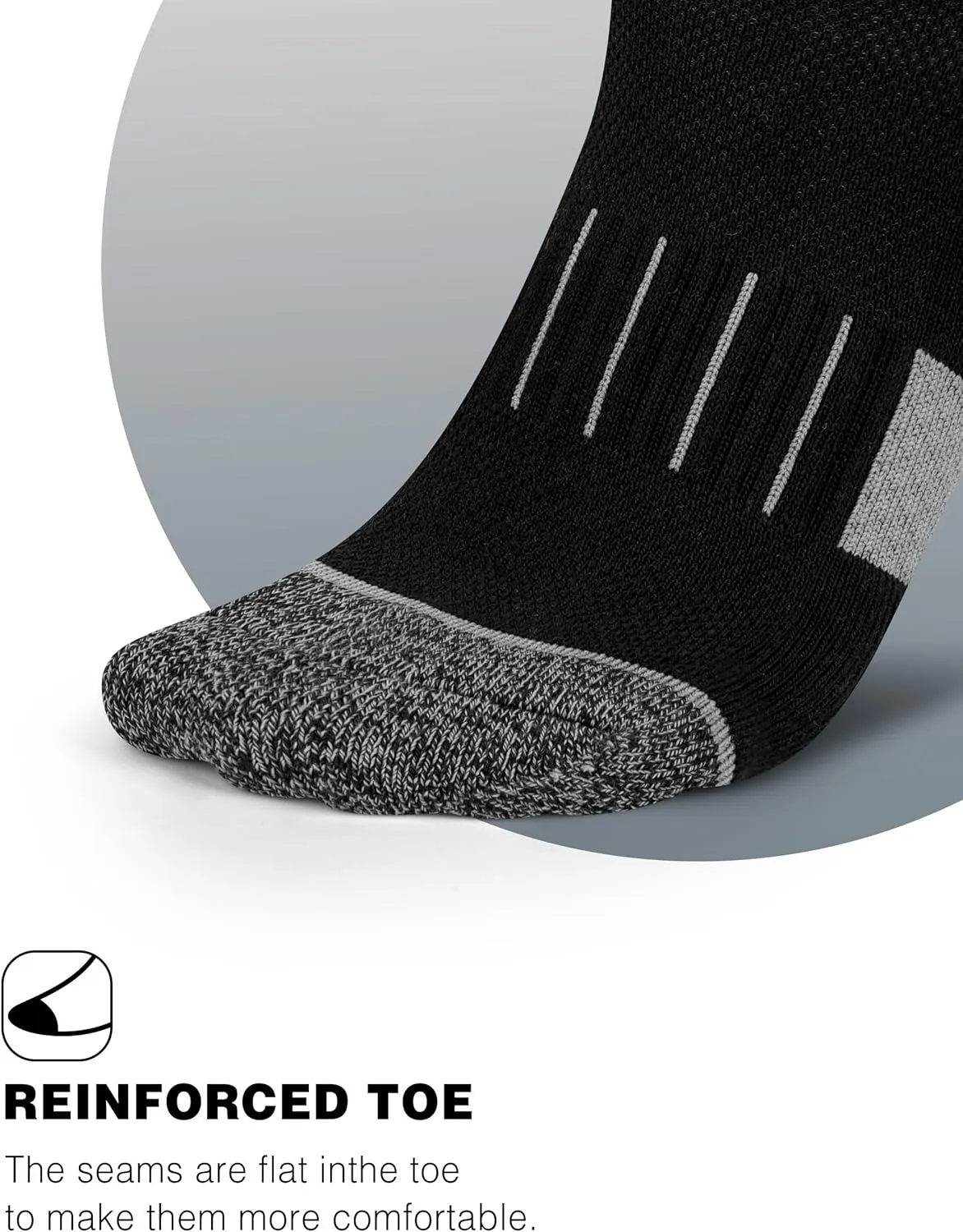 Crew Socks Women 3-6 Pairs: Hiking Athletic Running with Support Cushioned