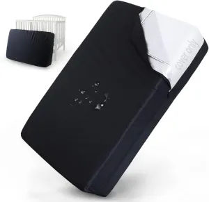 Crib Mattress Bags for Moving, Waterproof Crib Size Mattress Storage Bag, Zippered Reusable Mattress Cover for Moving and Storage, Heavy Duty, Black