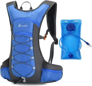Croogo Hydration Backpack Running Backpack with 2L Water Bladder Lightweight Hydro Water Pack Cycling for Men Women,Red-OT05