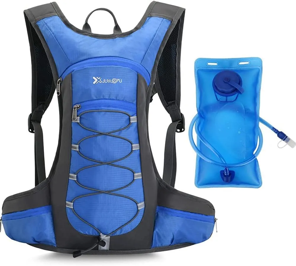 Croogo Hydration Backpack Running Backpack with 2L Water Bladder Lightweight Hydro Water Pack Cycling for Men Women,Red-OT05