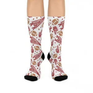Cushioned Football Pattern Socks