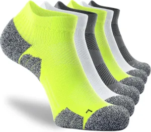 CWVLC Unisex Cushioned Compression Athletic Ankle Socks Multipack